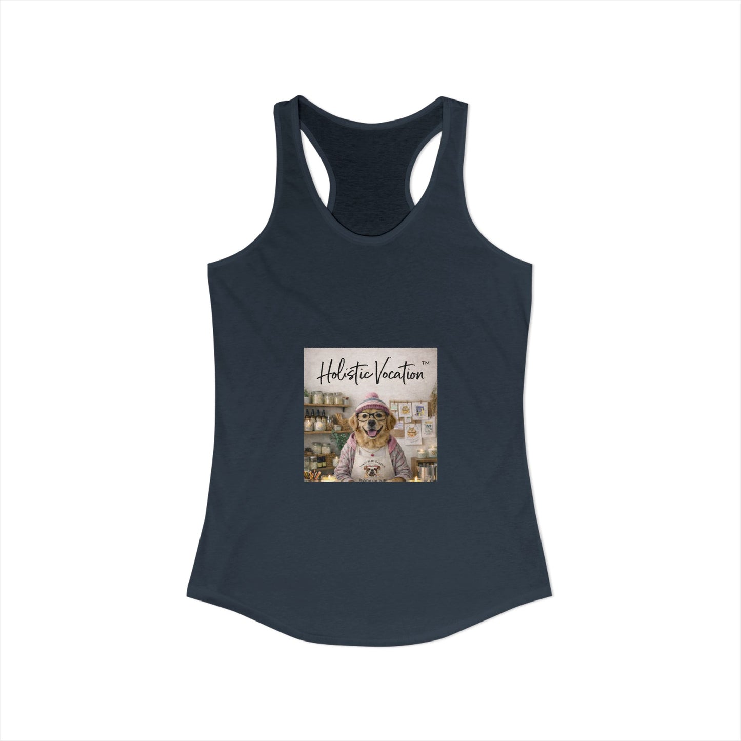 Honor your vocation Cute Puppy Baker Graphic Women's Ideal Racerback Tank