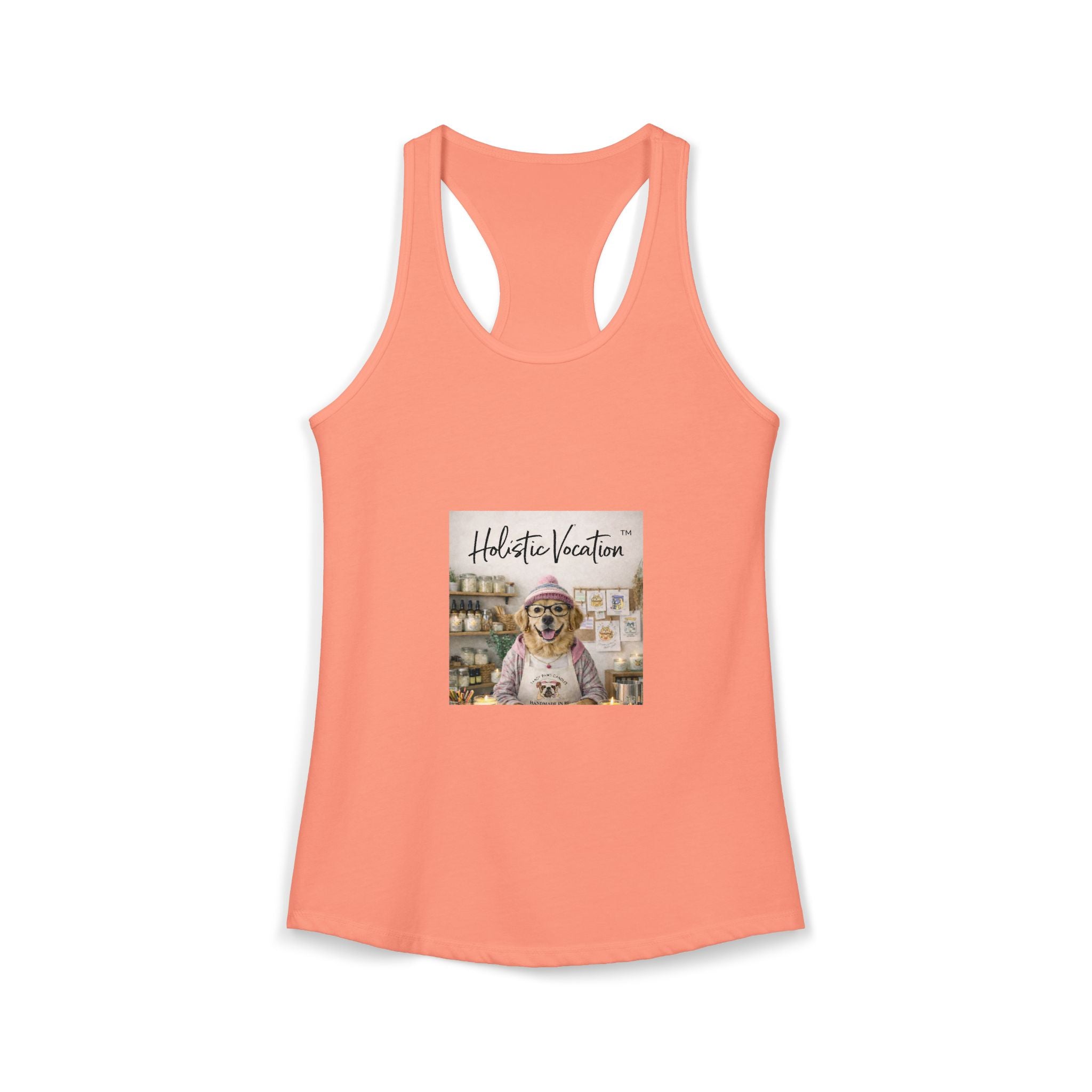 Honor your vocation Cute Puppy Baker Graphic Women's Ideal Racerback Tank