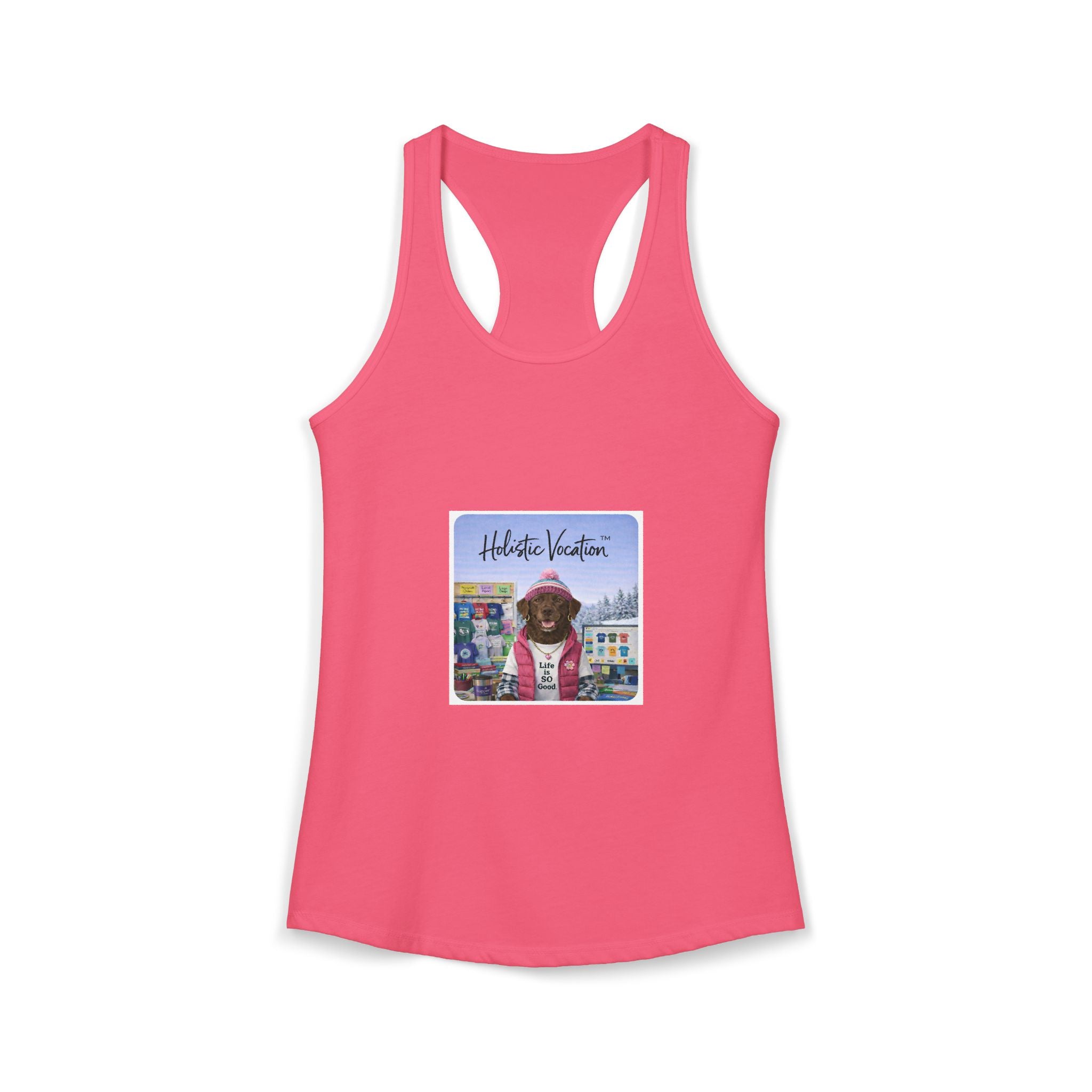Honor your vocation Retro Dog Graphic Women's Ideal Racerback Tank