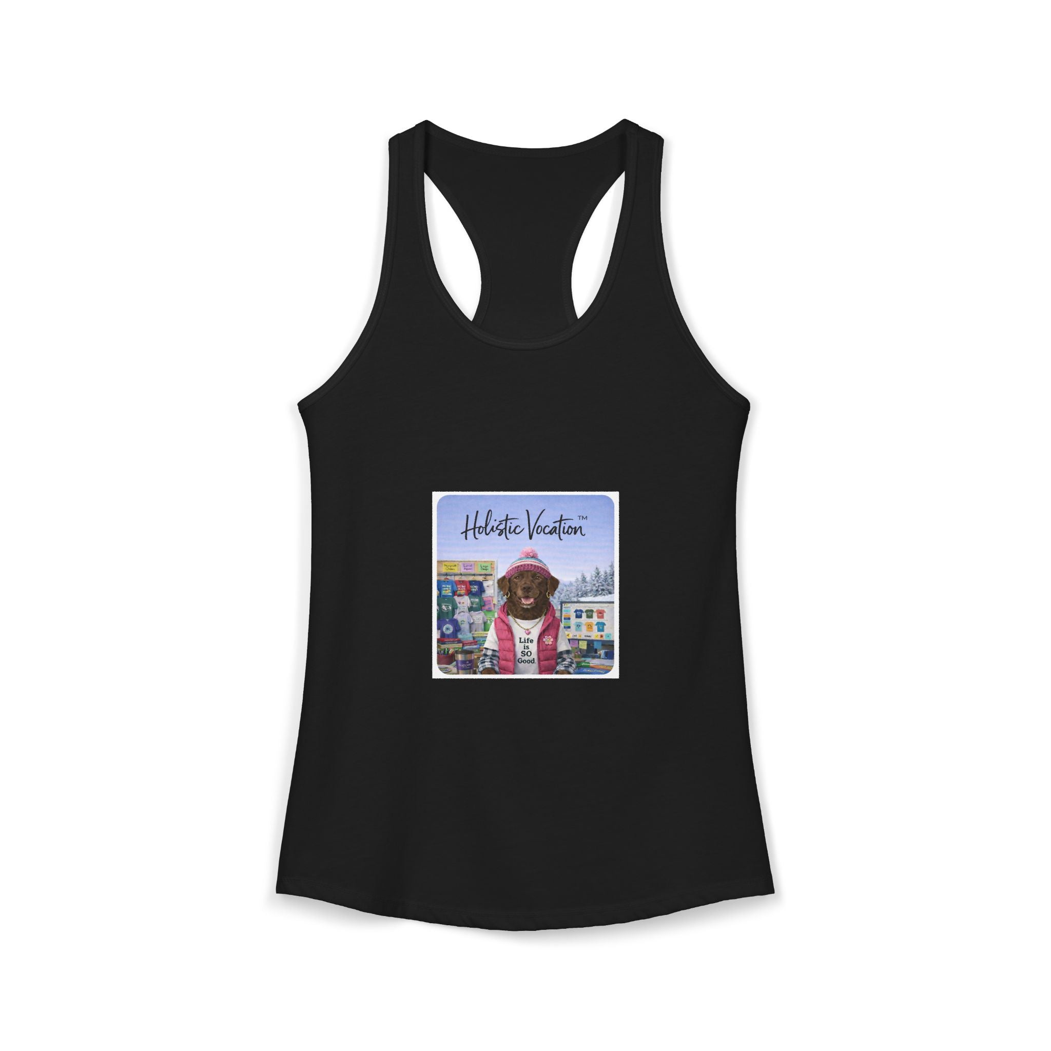 Honor your vocation Retro Dog Graphic Women's Ideal Racerback Tank
