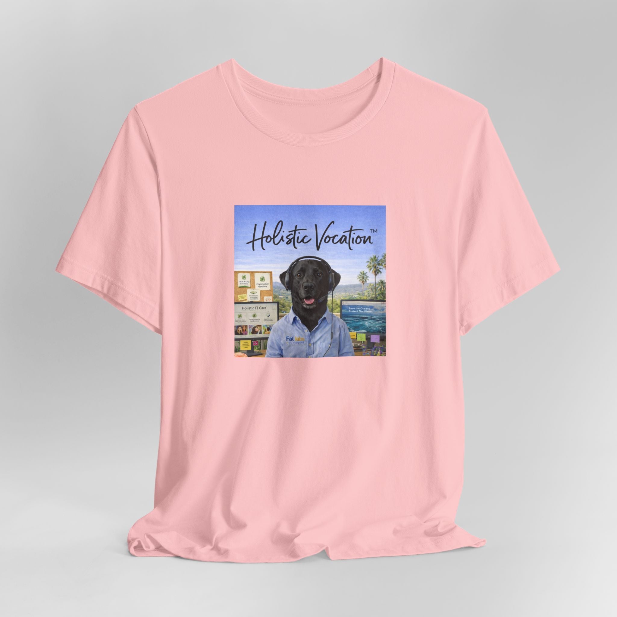Holistic Vocation T-Shirt — Black Labrador Beach Portrait Tee