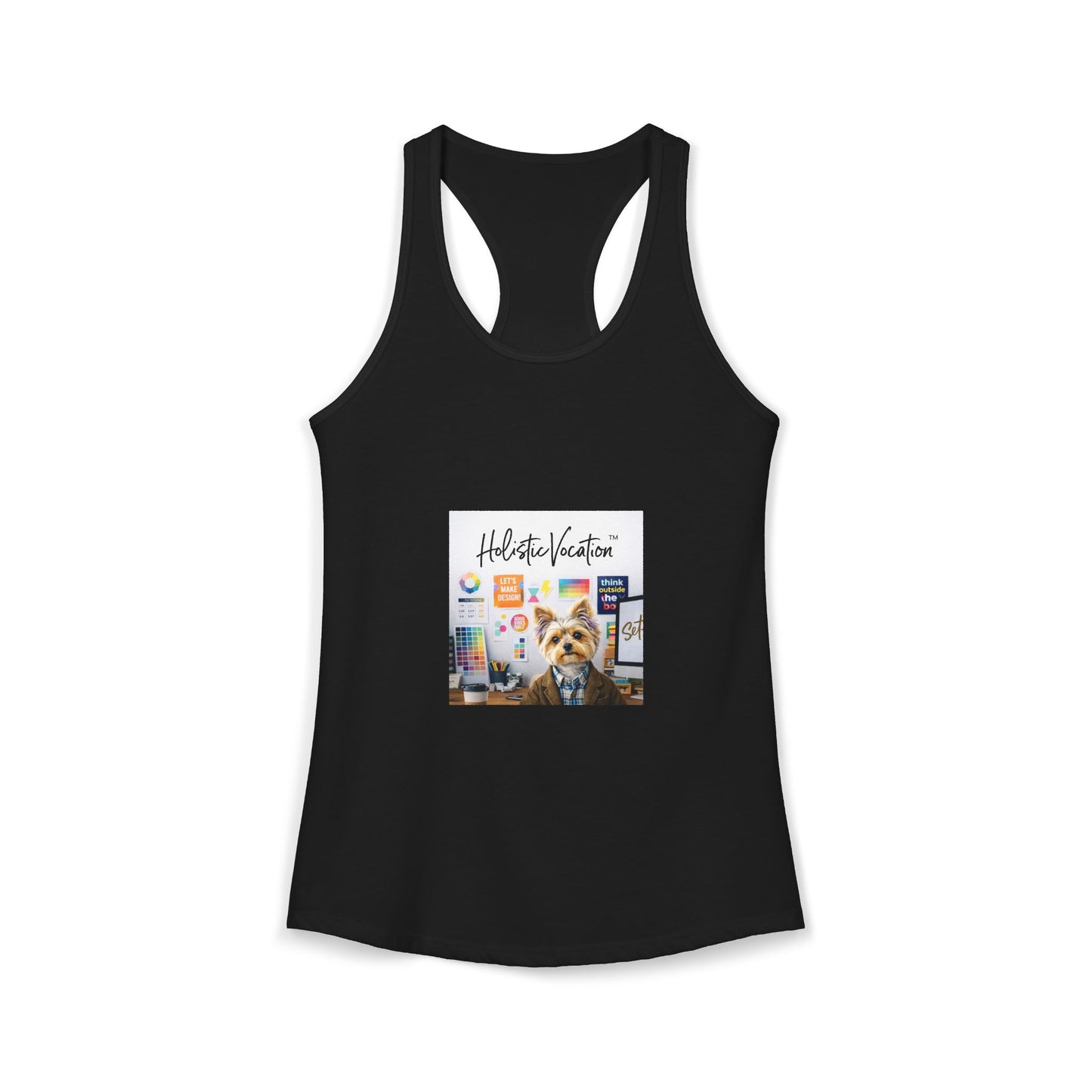 Honor your vocation Beach Dog Graphic Women's Ideal Racerback Tank