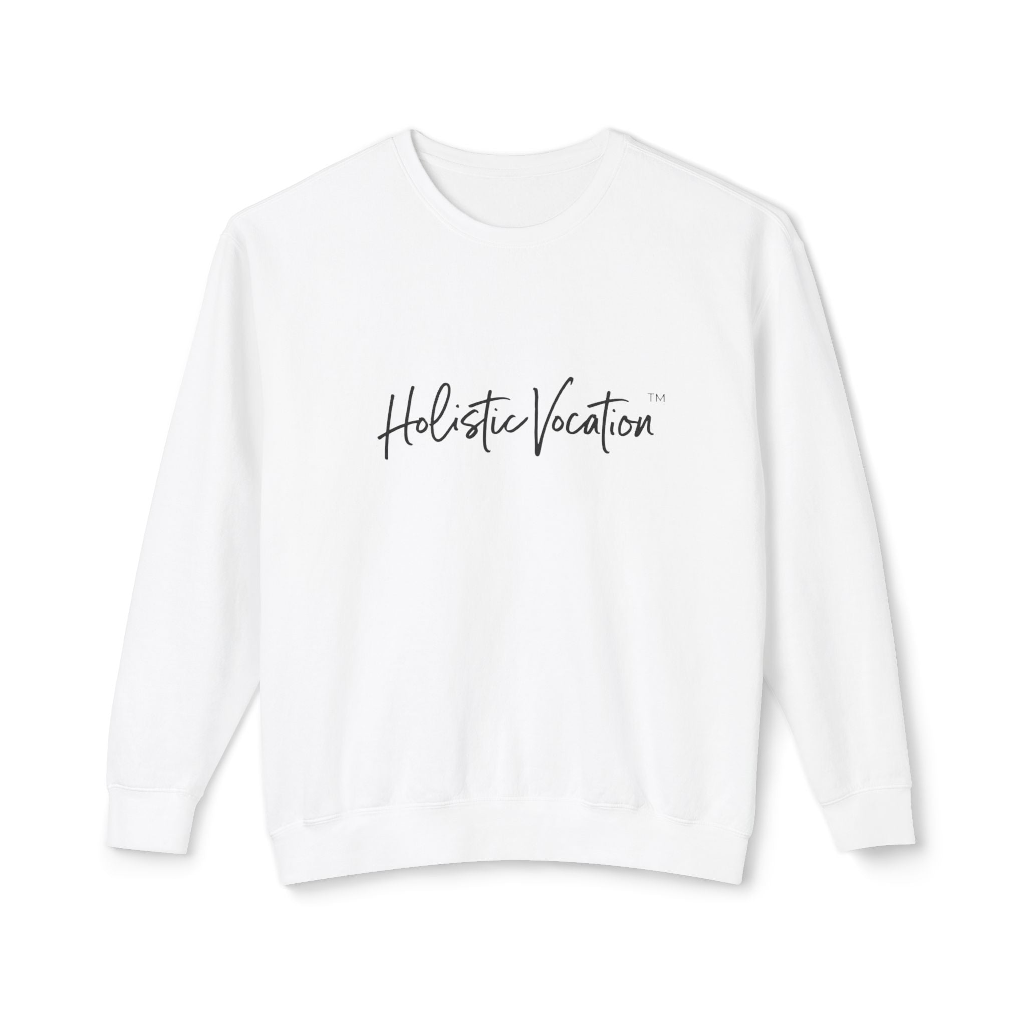 Crewneck Sweatshirt — 'Holistic Vocation' Front + 'got purpose?' Back Minimal Motivational Pullover
