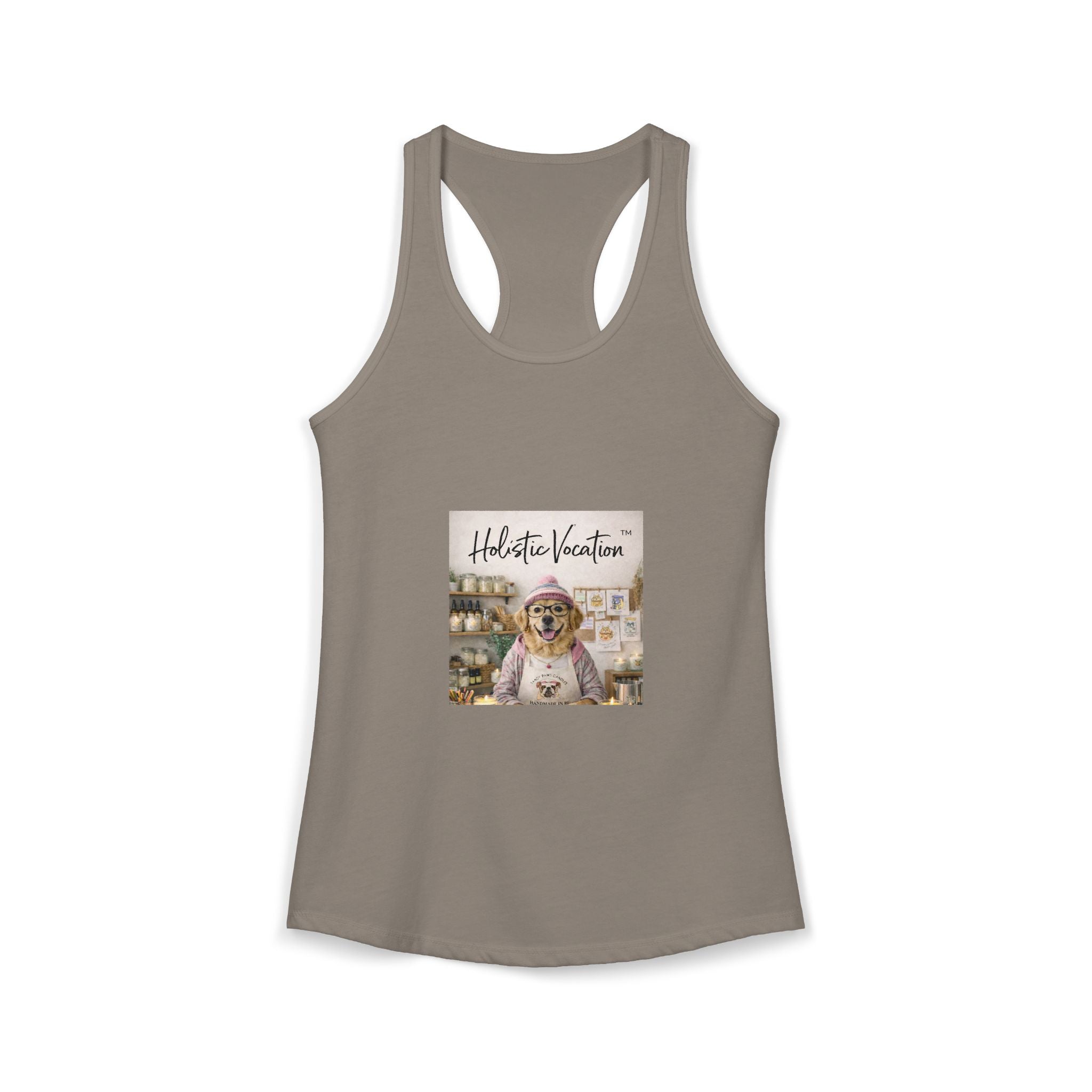 Honor your vocation Cute Puppy Baker Graphic Women's Ideal Racerback Tank