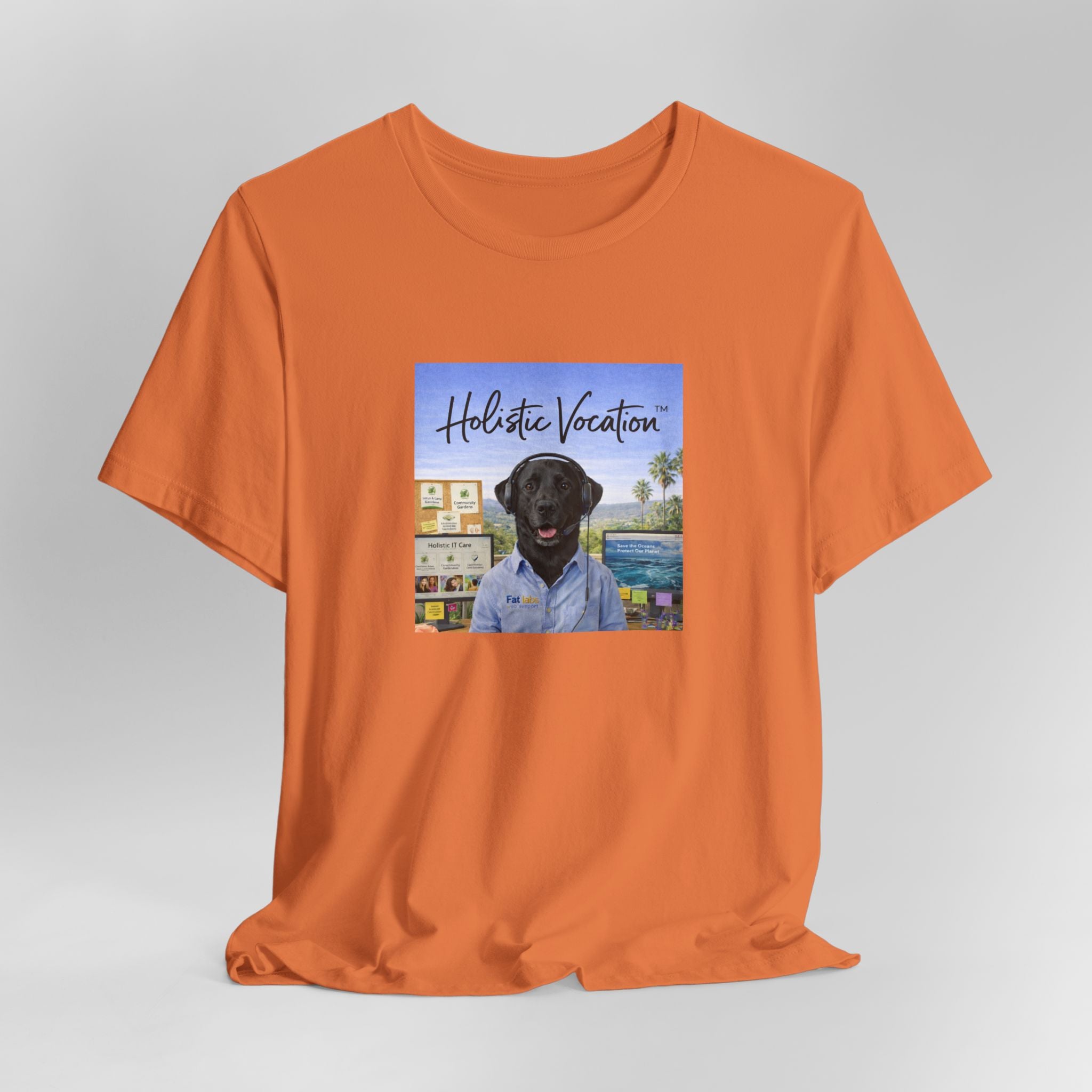 Holistic Vocation T-Shirt — Black Labrador Beach Portrait Tee