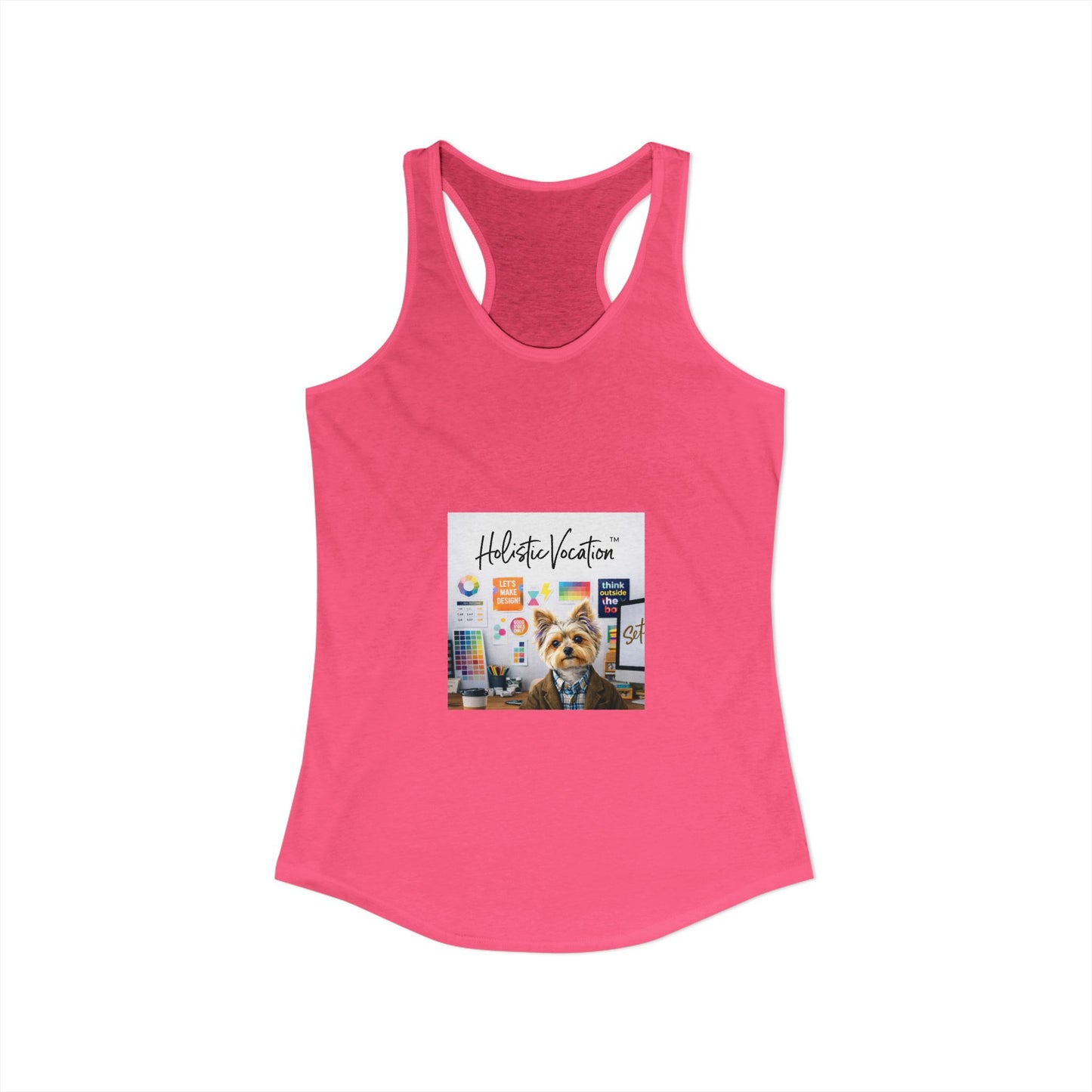 Honor your vocation Beach Dog Graphic Women's Ideal Racerback Tank