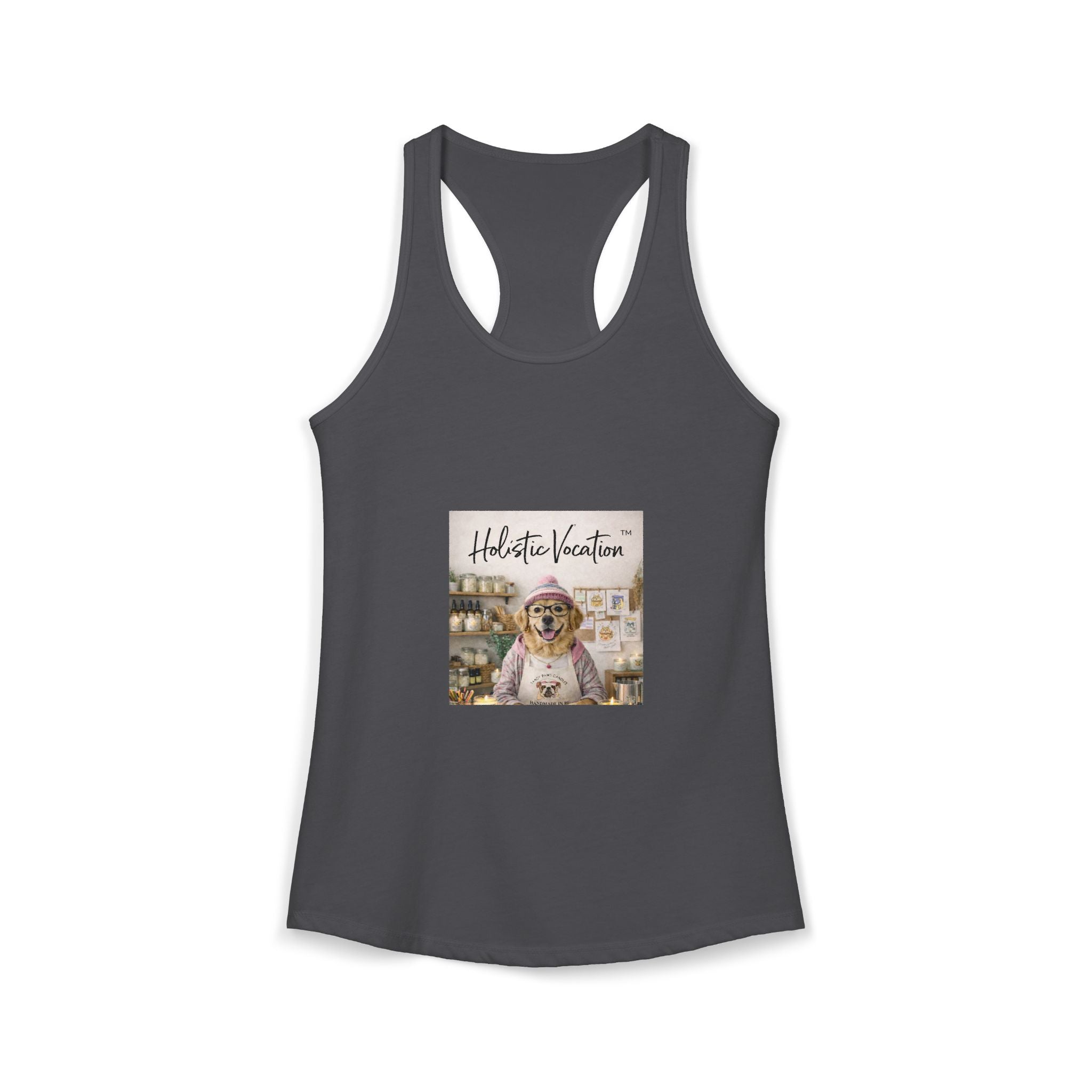 Honor your vocation Cute Puppy Baker Graphic Women's Ideal Racerback Tank