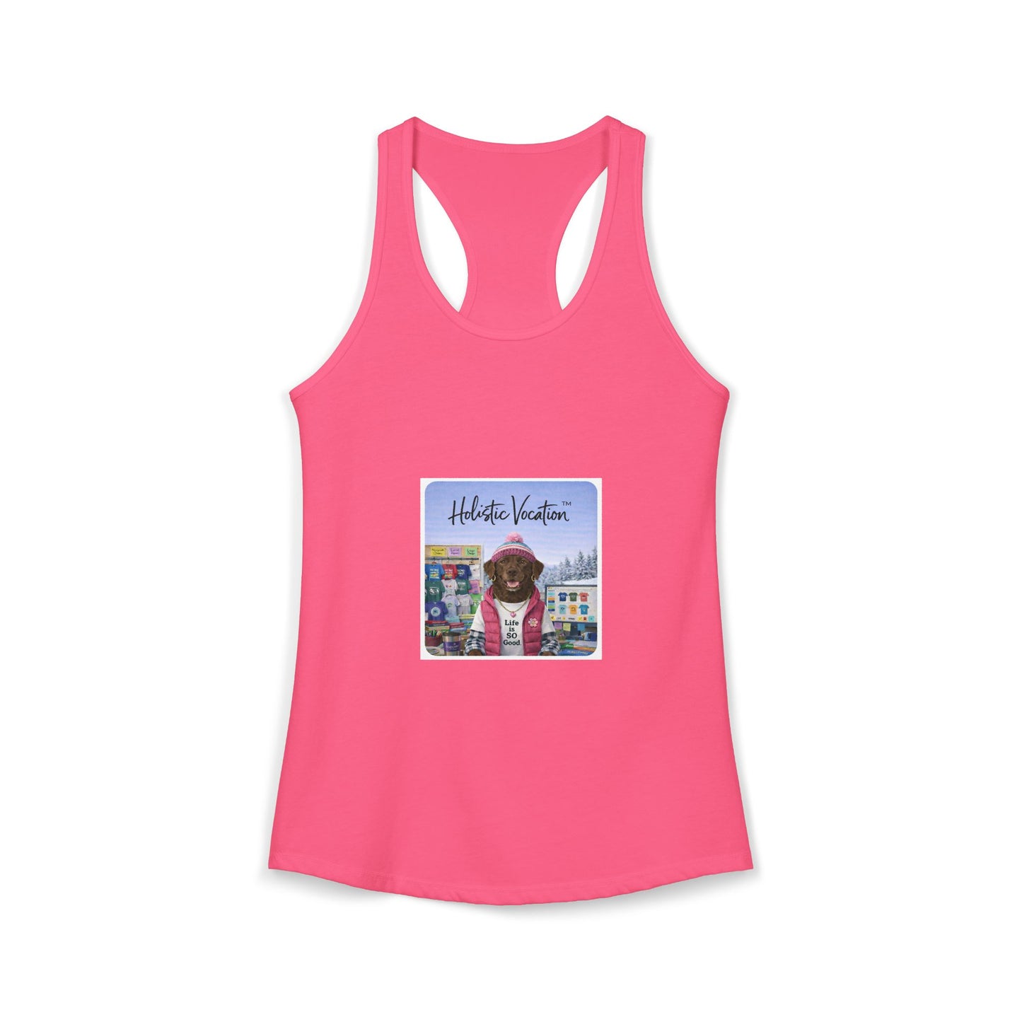 Honor your vocation Retro Dog Graphic Women's Ideal Racerback Tank