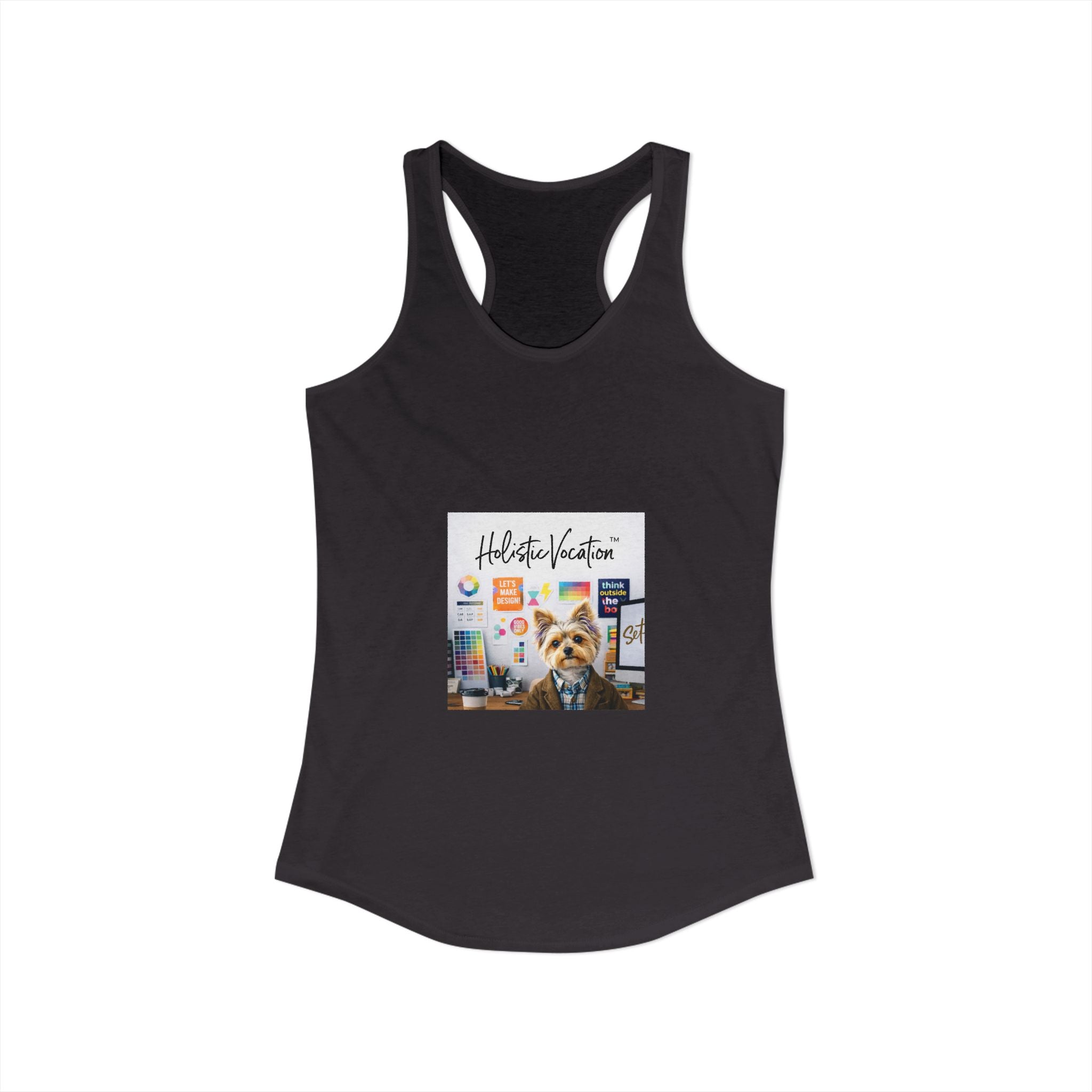 Honor your vocation Beach Dog Graphic Women's Ideal Racerback Tank