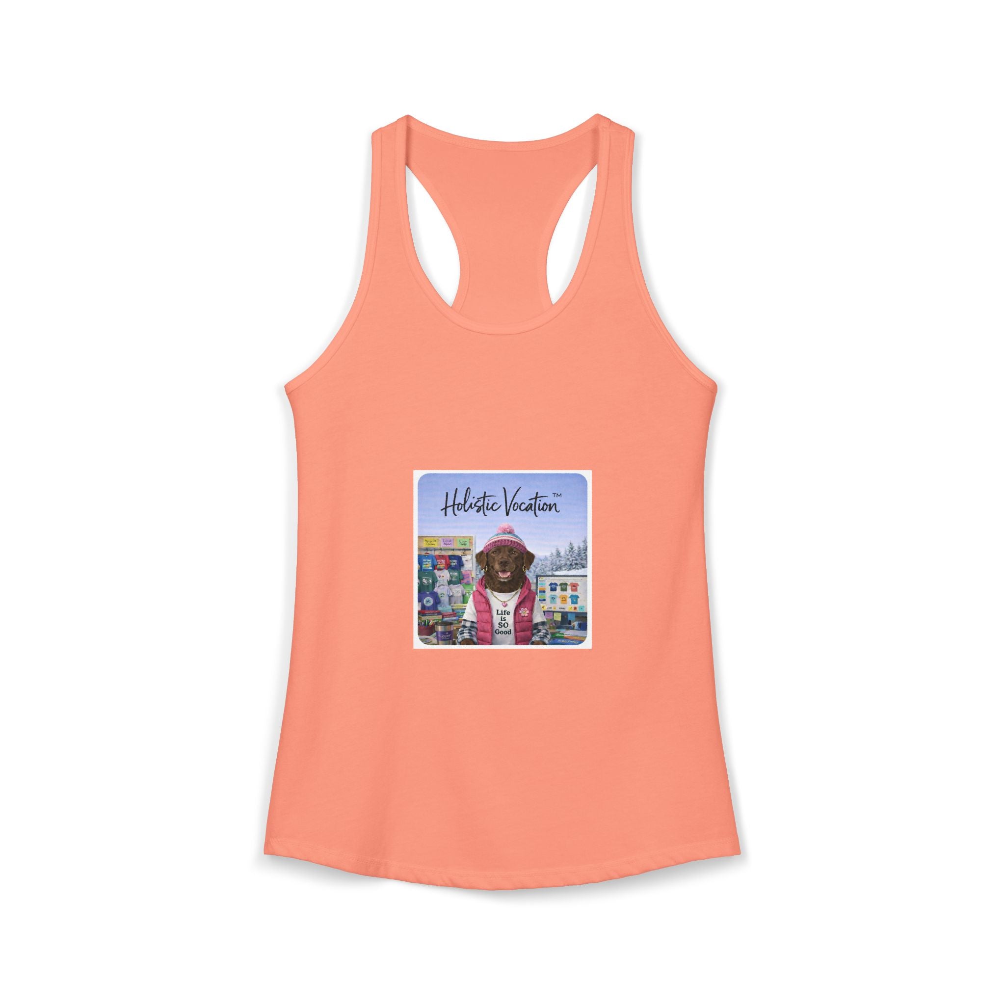 Honor your vocation Retro Dog Graphic Women's Ideal Racerback Tank