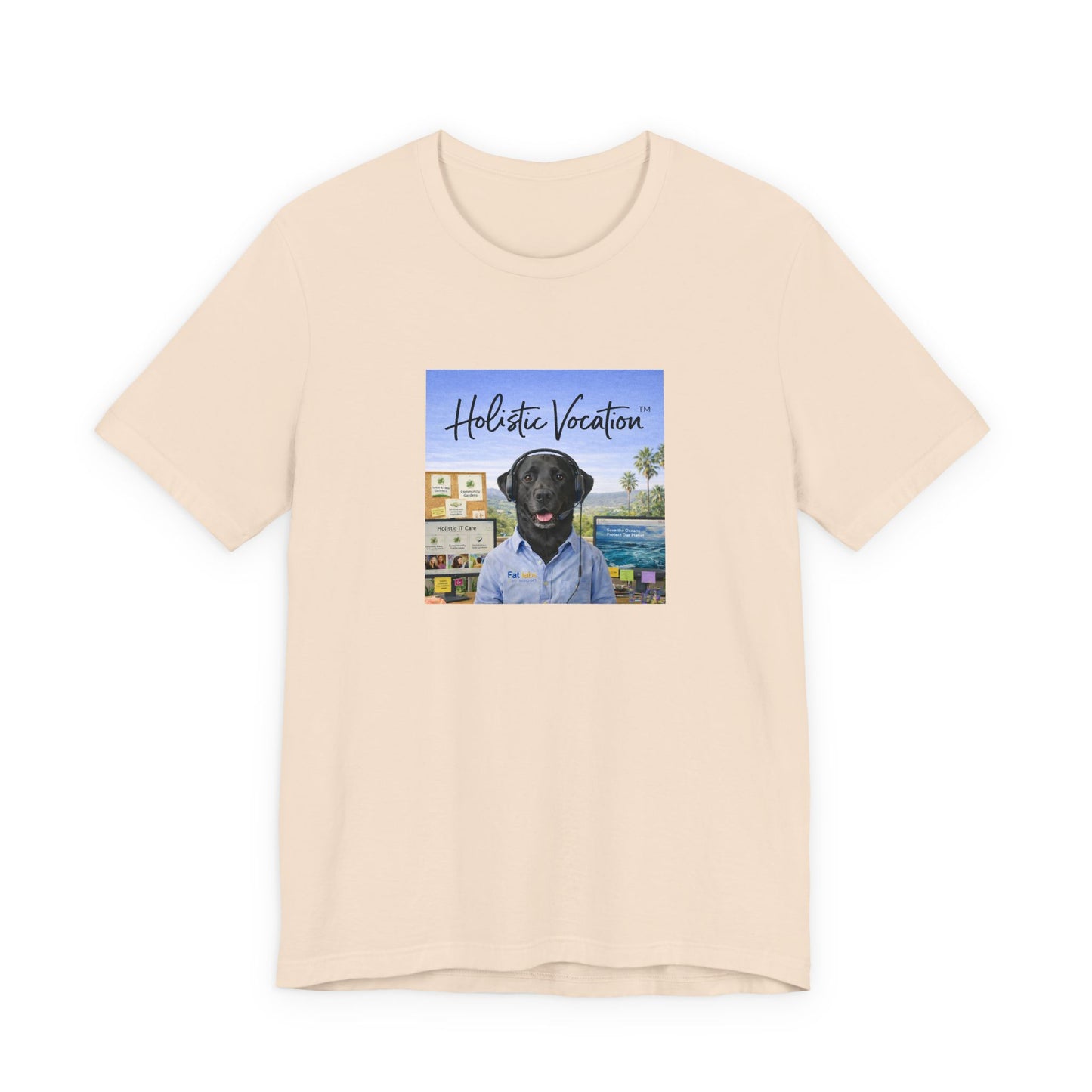 Holistic Vocation T-Shirt — Black Labrador Beach Portrait Tee