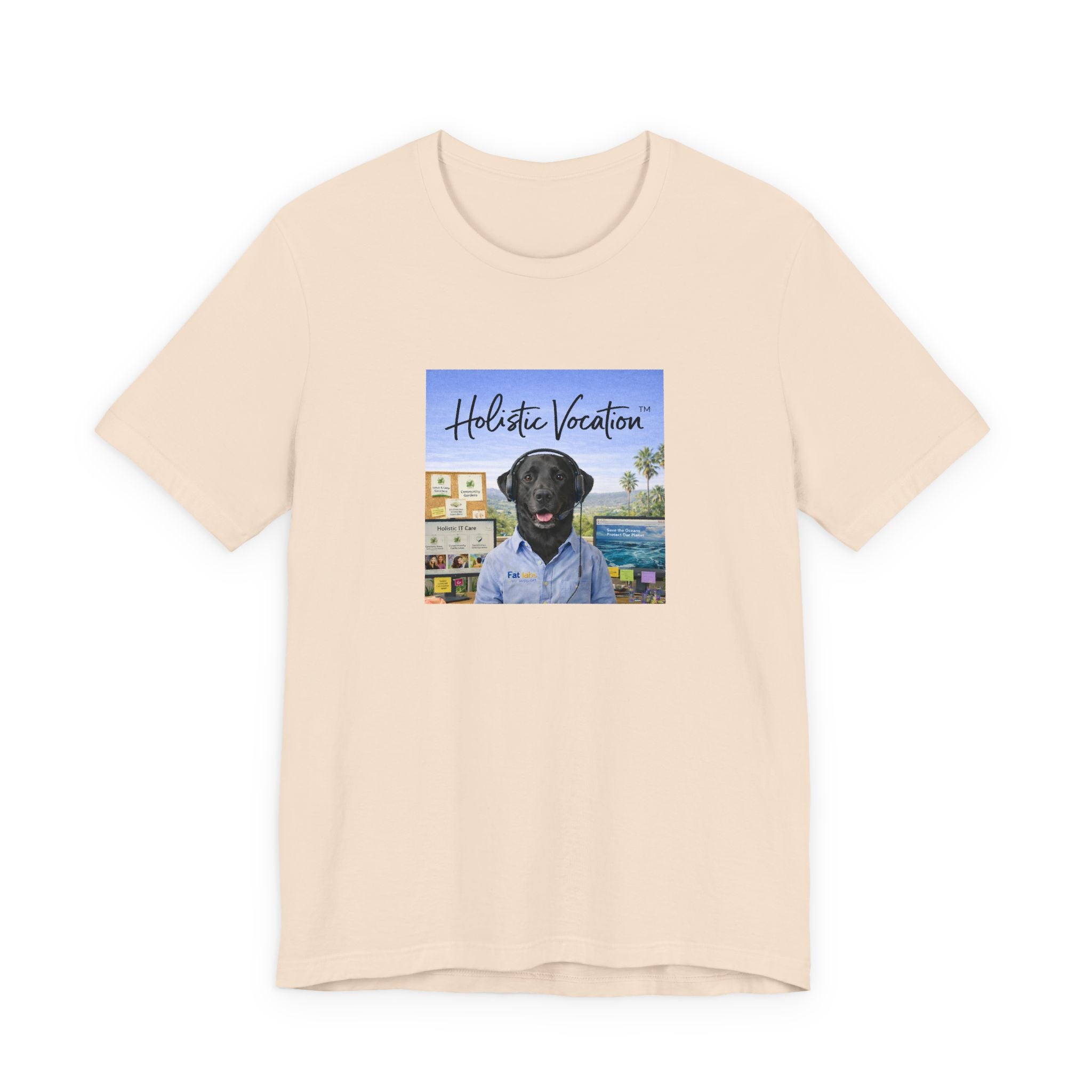 Holistic Vocation T-Shirt — Black Labrador Beach Portrait Tee