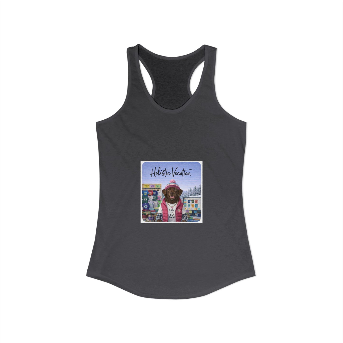 Honor your vocation Retro Dog Graphic Women's Ideal Racerback Tank