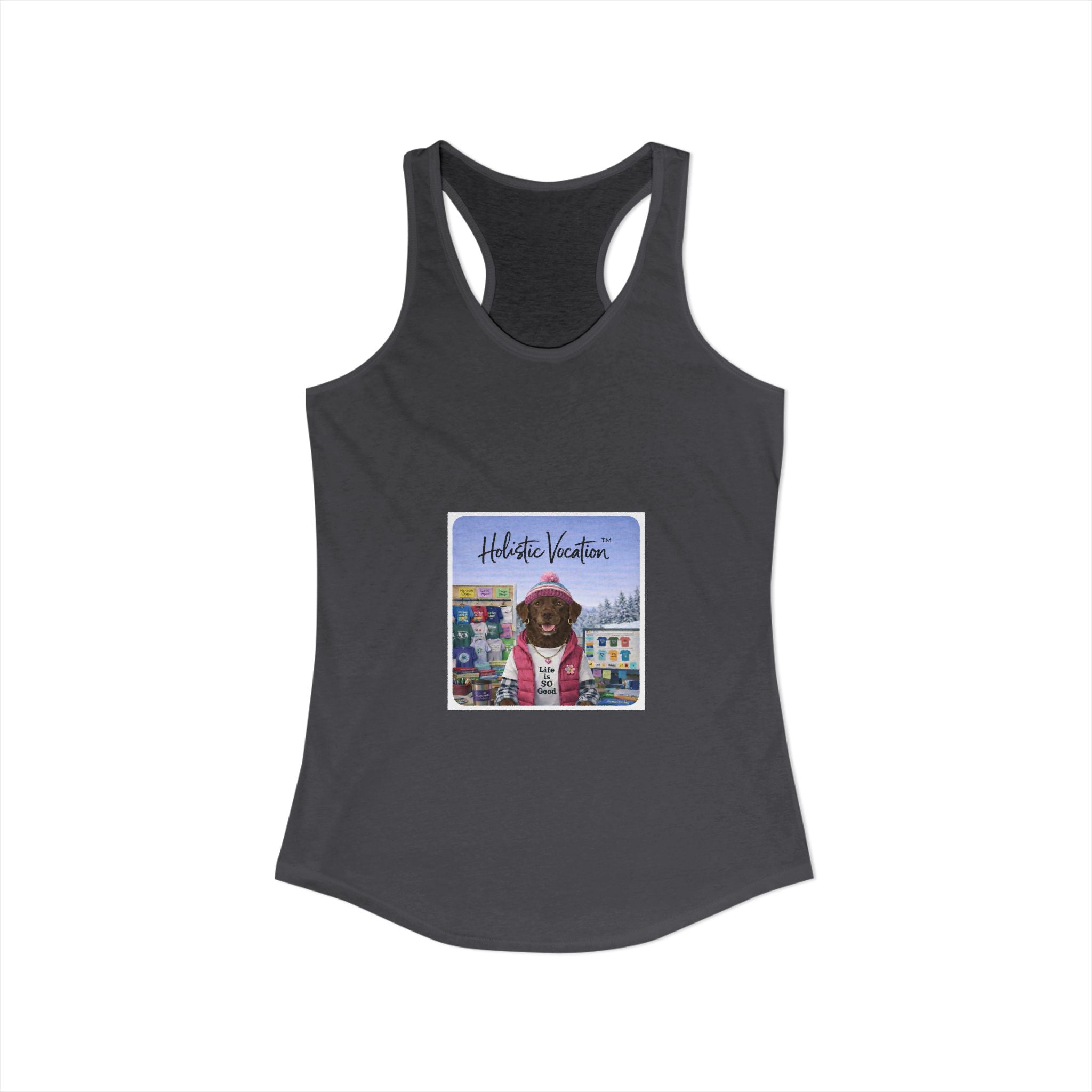 Honor your vocation Retro Dog Graphic Women's Ideal Racerback Tank