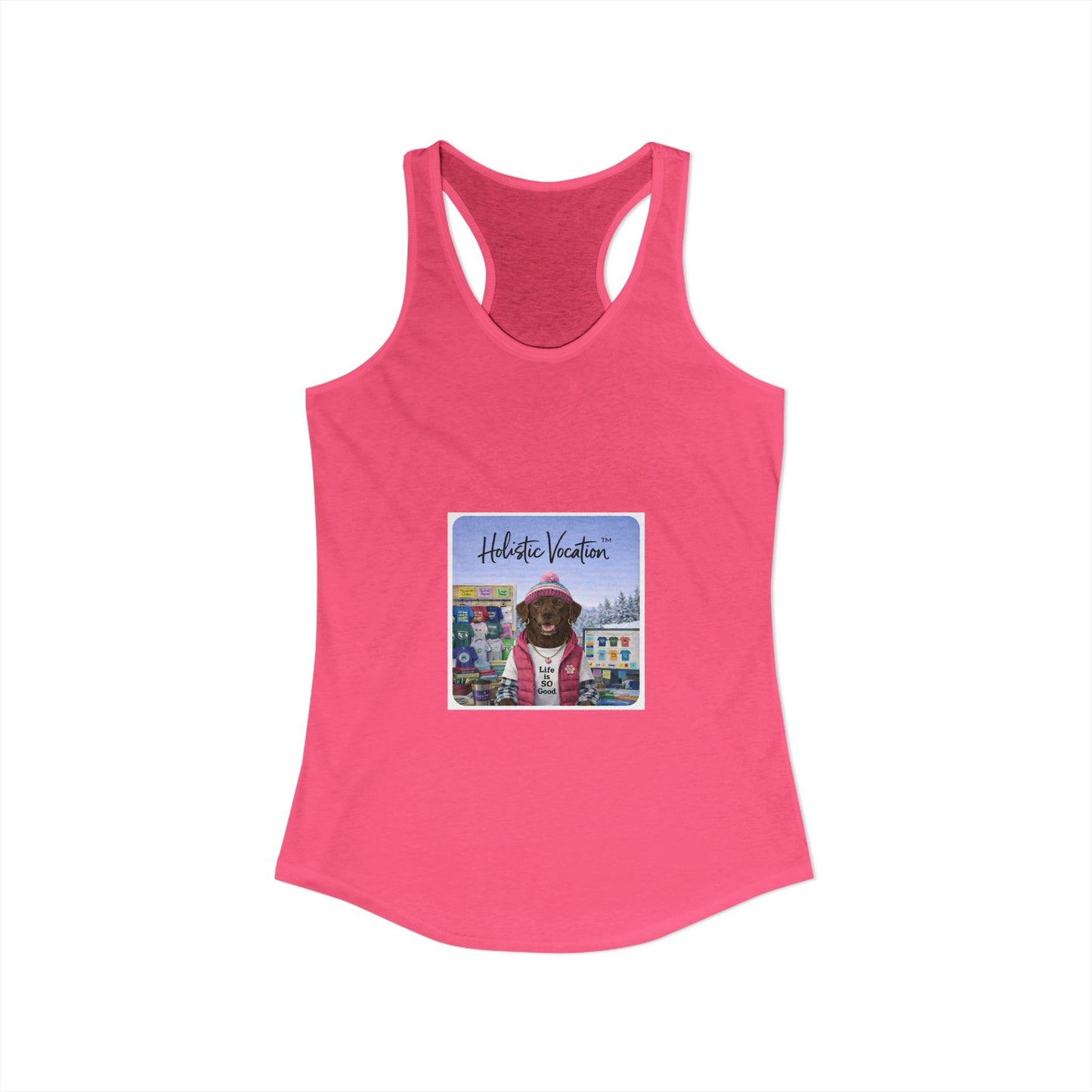 Honor your vocation Retro Dog Graphic Women's Ideal Racerback Tank