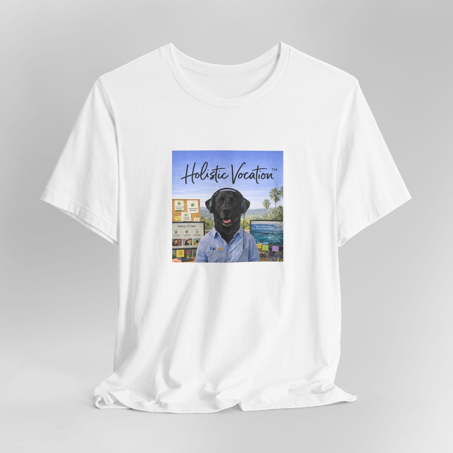 Holistic Vocation T-Shirt — Black Labrador Beach Portrait Tee