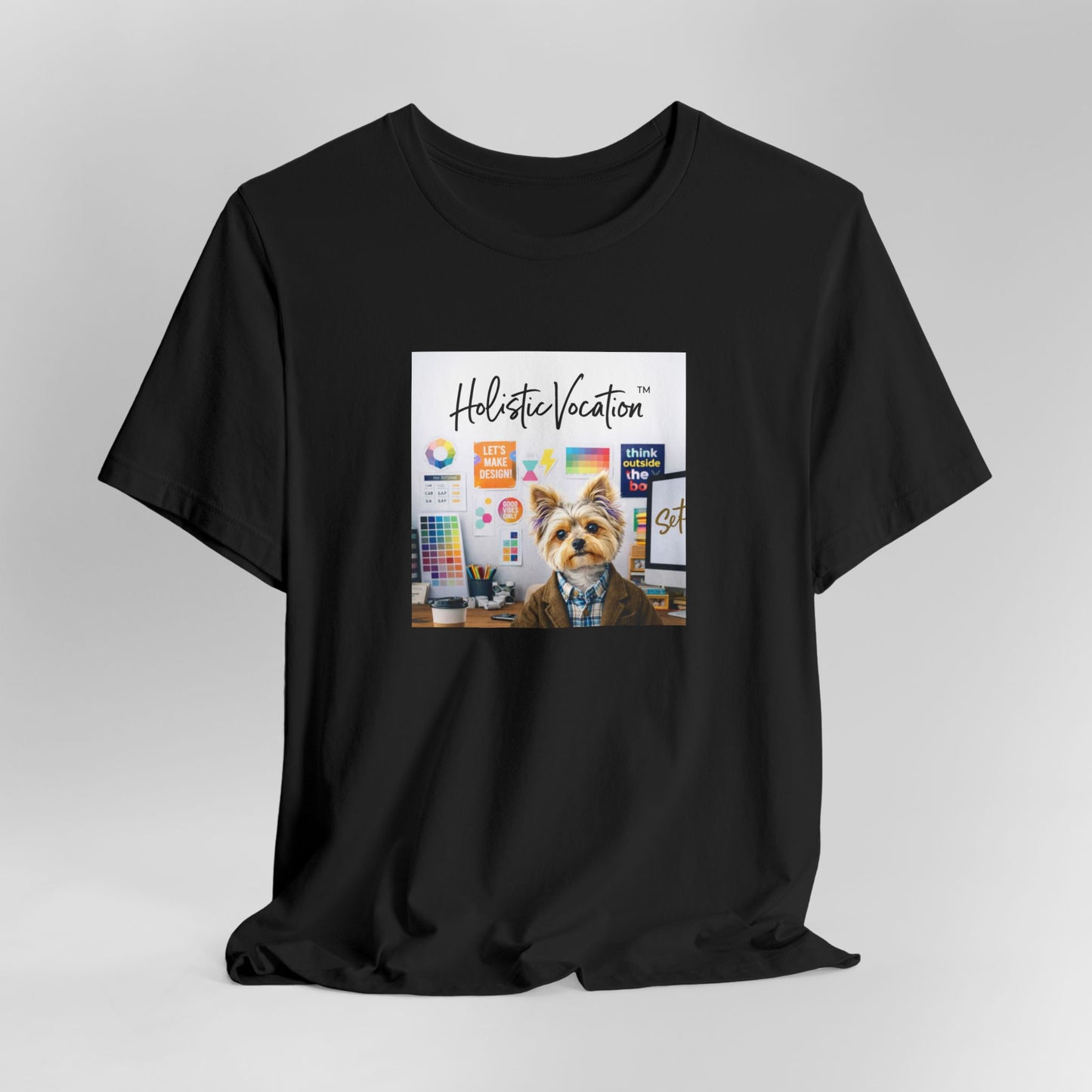 Honor your vocation Yoga Dog T-Shirt – Cute Office Pup Graphic Tee