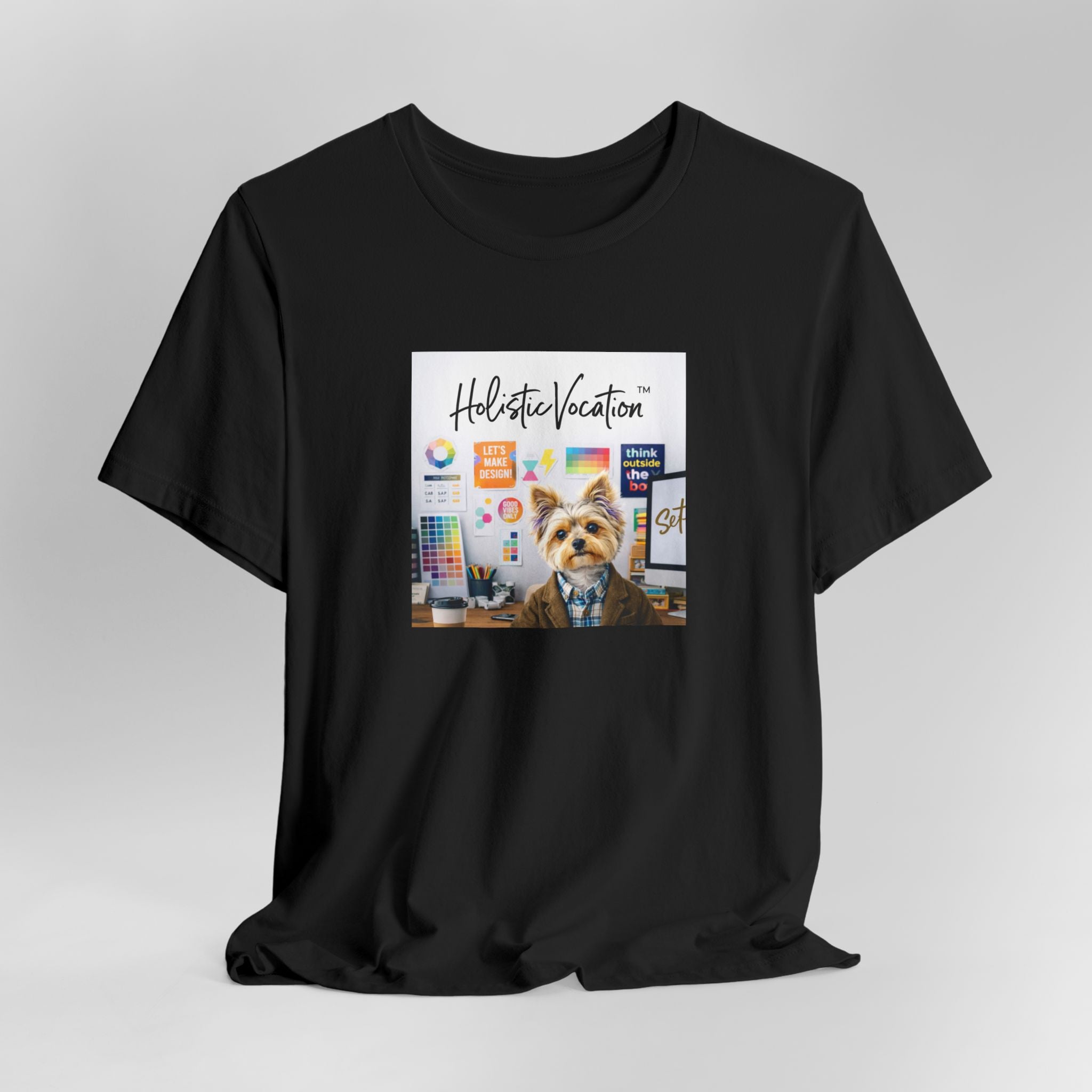 Honor your vocation Yoga Dog T-Shirt – Cute Office Pup Graphic Tee