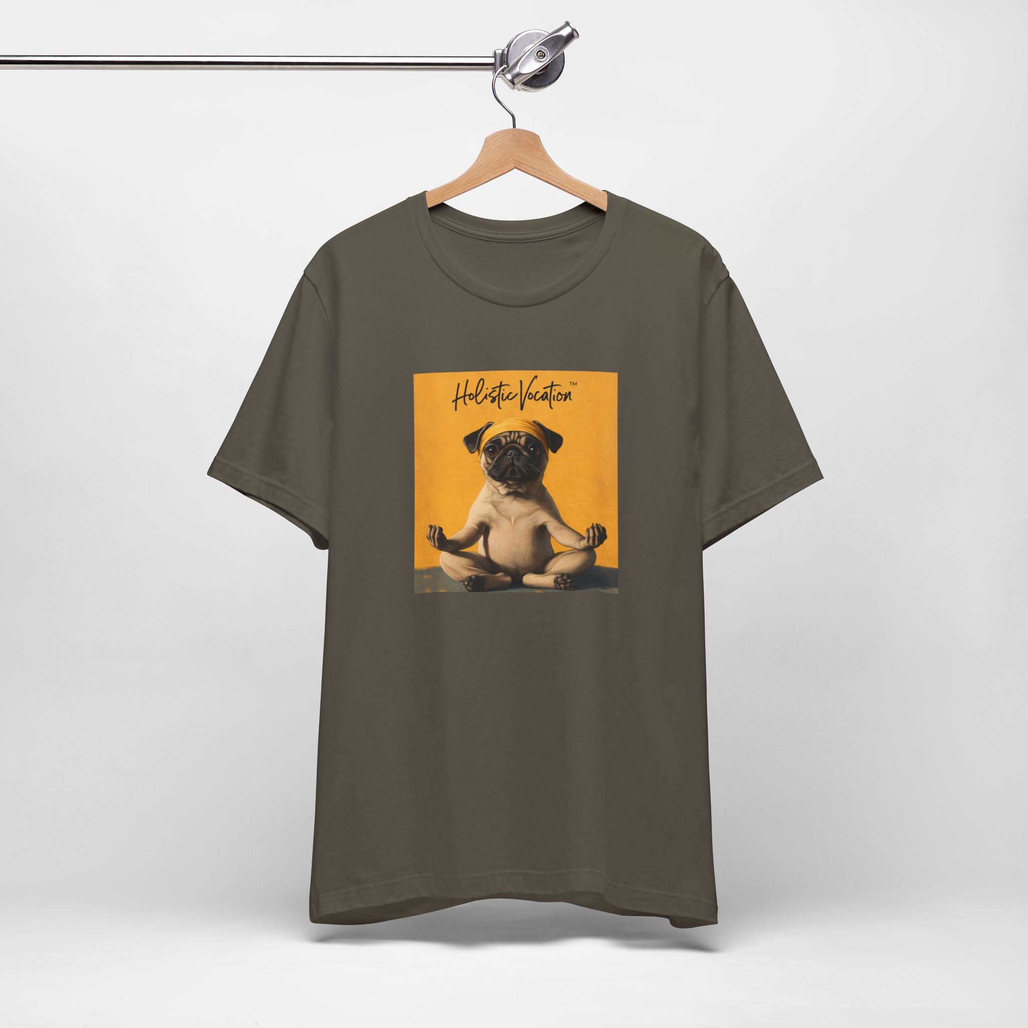 Honor your vocation Pug Meditation Tee - "Holistic Vocation" Graphic T-Shirt