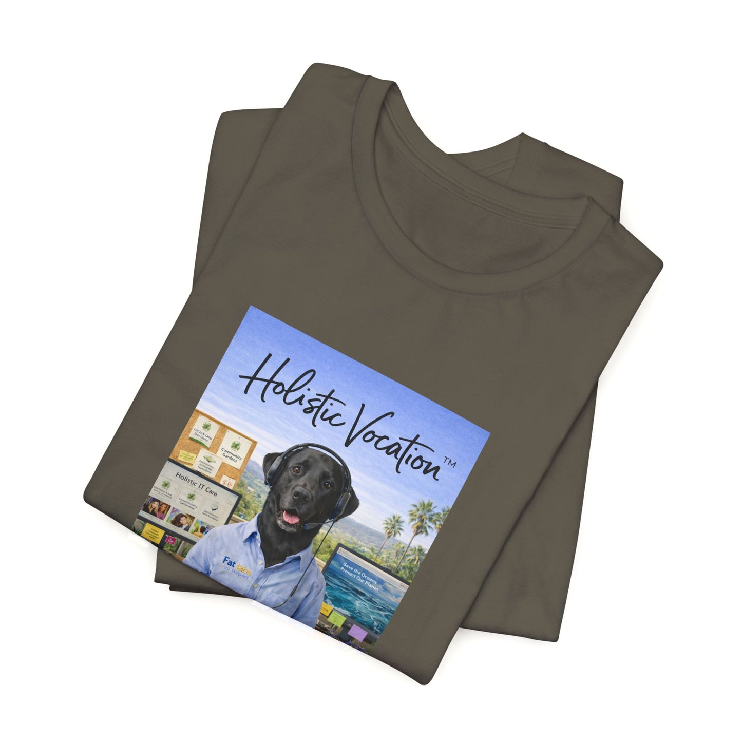 Holistic Vocation T-Shirt — Black Labrador Beach Portrait Tee