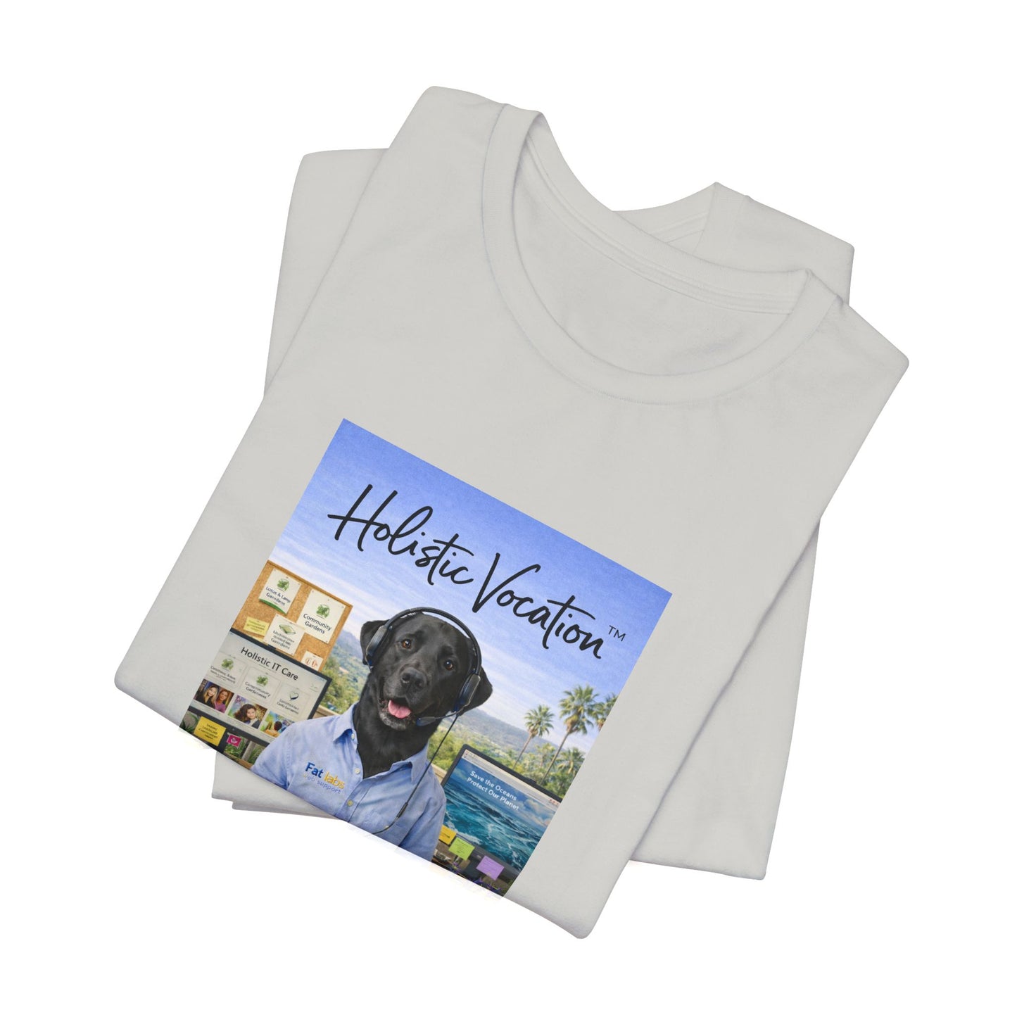 Holistic Vocation T-Shirt — Black Labrador Beach Portrait Tee