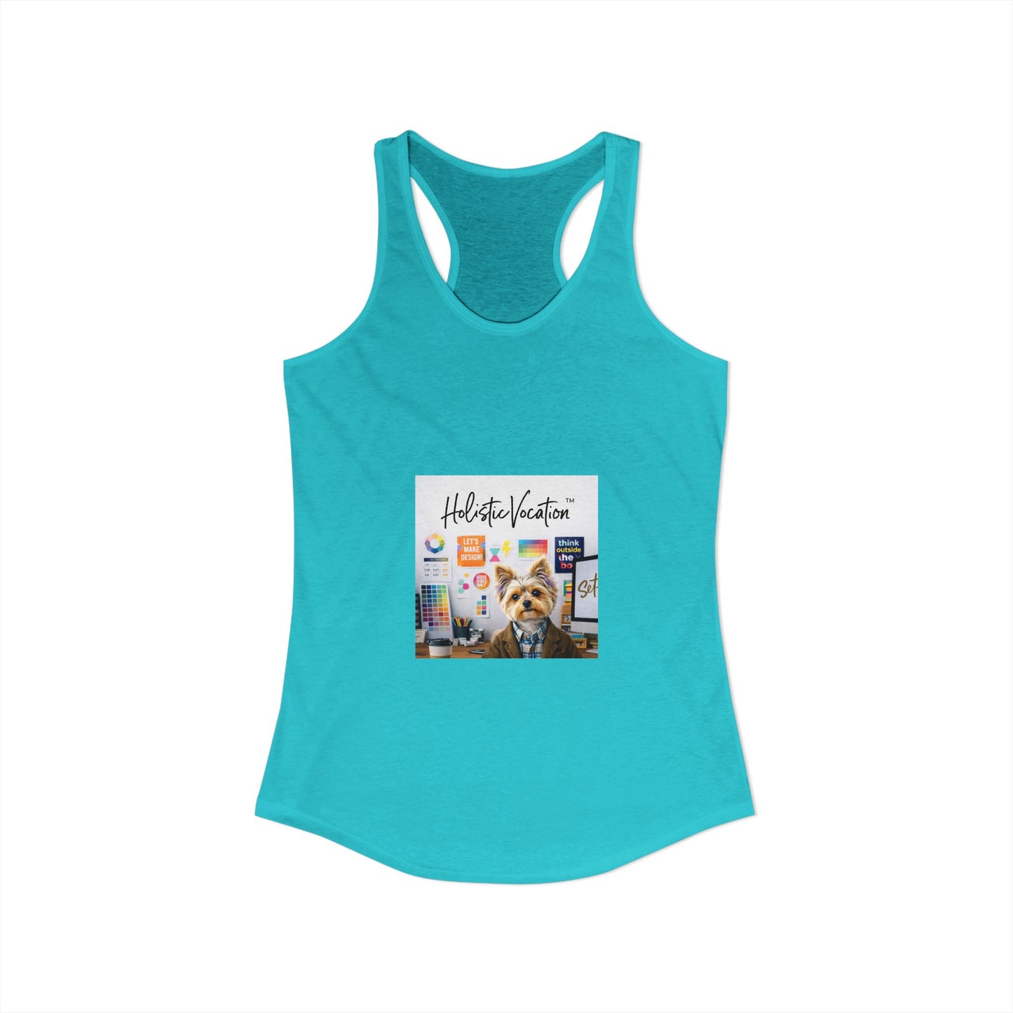Honor your vocation Beach Dog Graphic Women's Ideal Racerback Tank