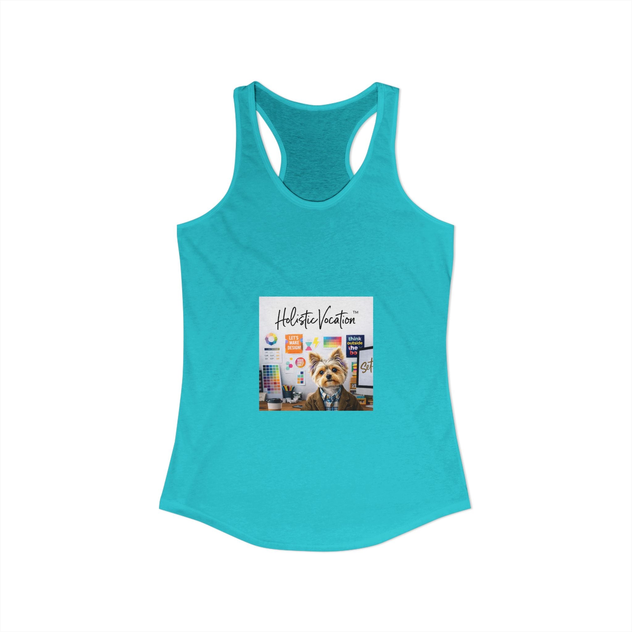 Honor your vocation Beach Dog Graphic Women's Ideal Racerback Tank