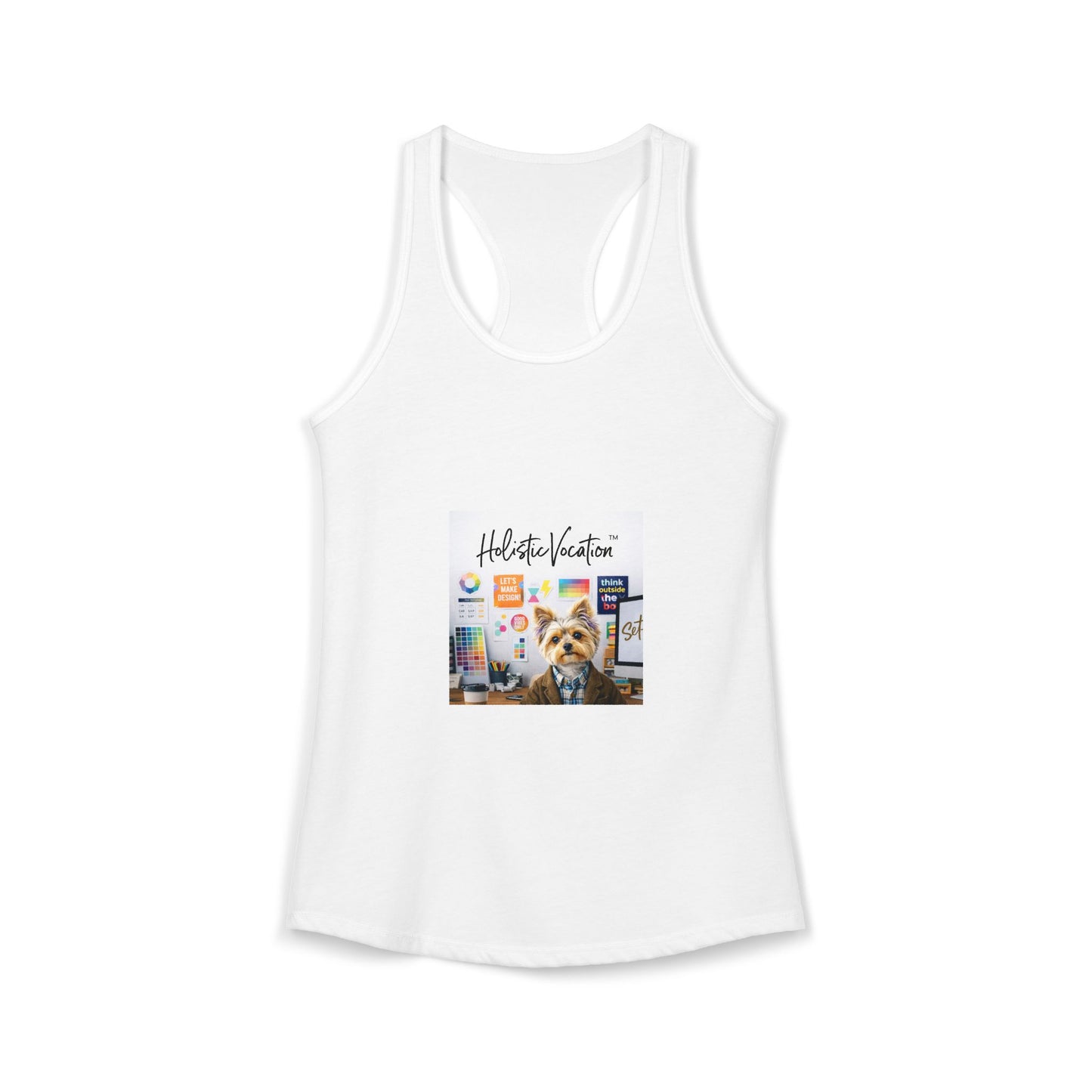 Honor your vocation Beach Dog Graphic Women's Ideal Racerback Tank