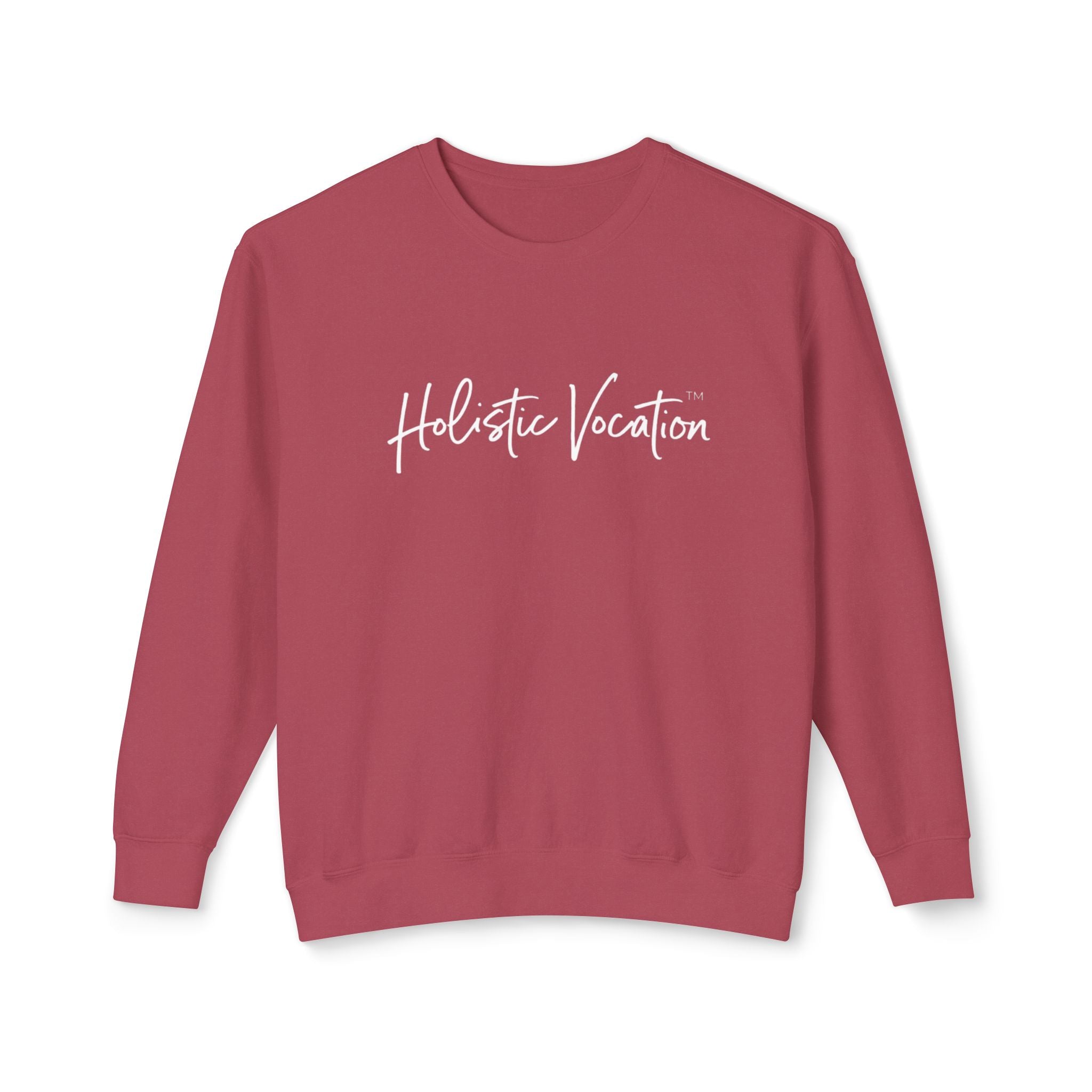 Crewneck Sweatshirt — 'Holistic Vocation' Front + 'got purpose?' Back Minimal Motivational Pullover