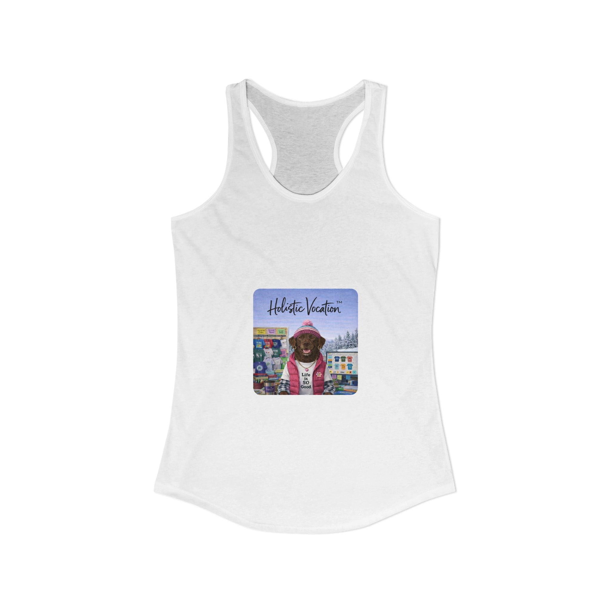 Honor your vocation Retro Dog Graphic Women's Ideal Racerback Tank