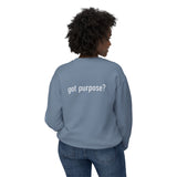 Crewneck Sweatshirt — 'Holistic Vocation' Front + 'got purpose?' Back Minimal Motivational Pullover
