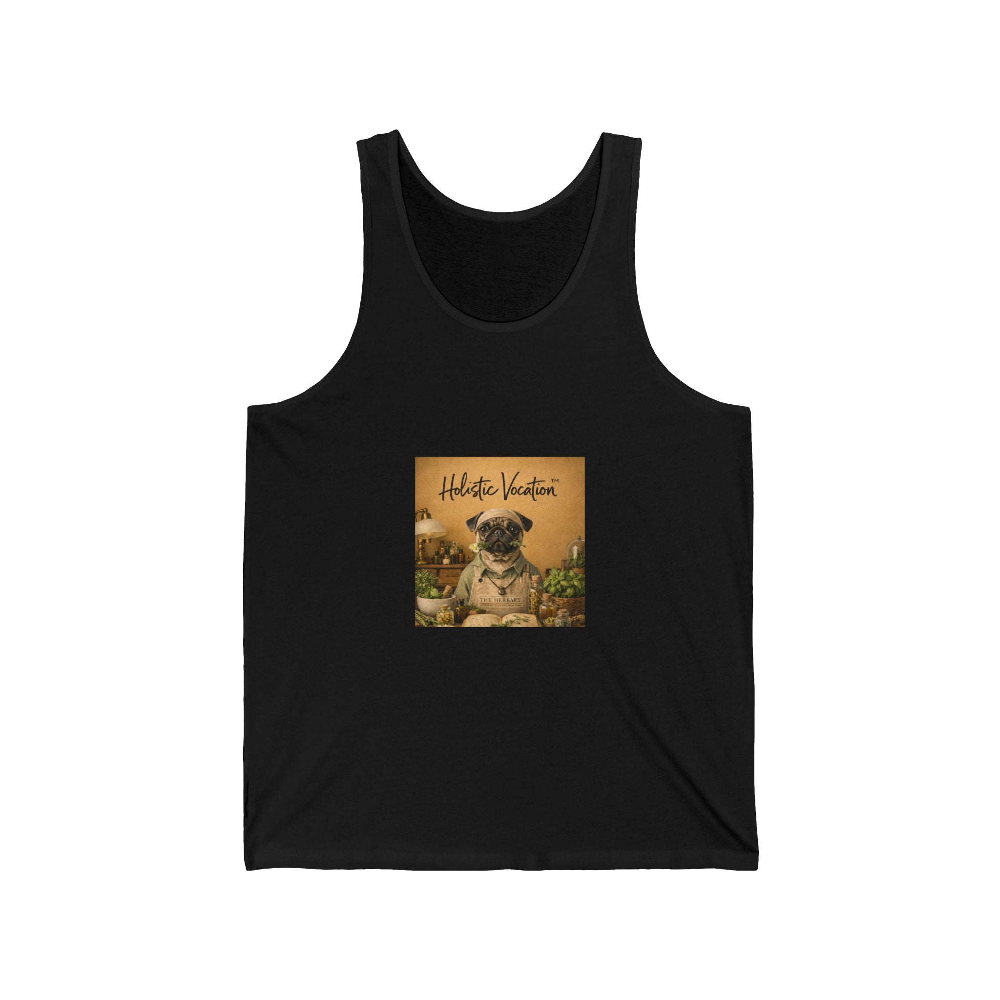 Honor your vocation Valentine Pug Tank Top — "Hello Valentine" Cute Dog Graphic Tank