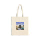 Honor your vocation Canvas Tote Bag — "Holiday Vocation" Retro Dog Portrait Eco Market Tote