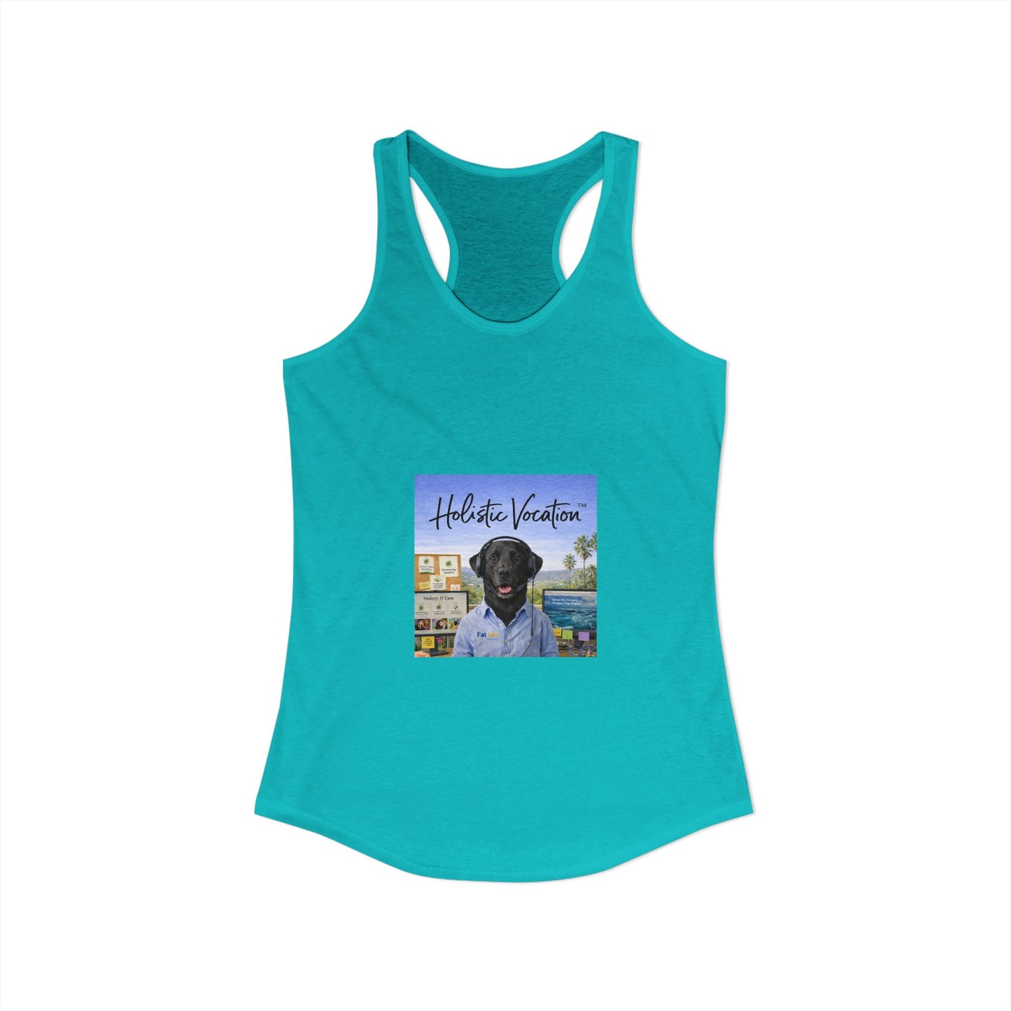 Honor your vocation Dog Portrait Graphic Women's Ideal Racerback Tank