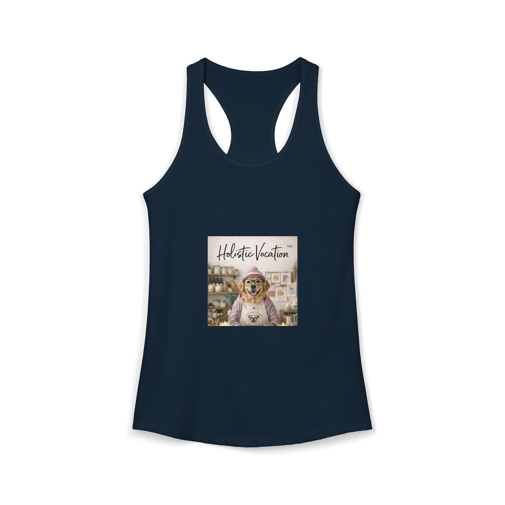 Honor your vocation Cute Puppy Baker Graphic Women's Ideal Racerback Tank