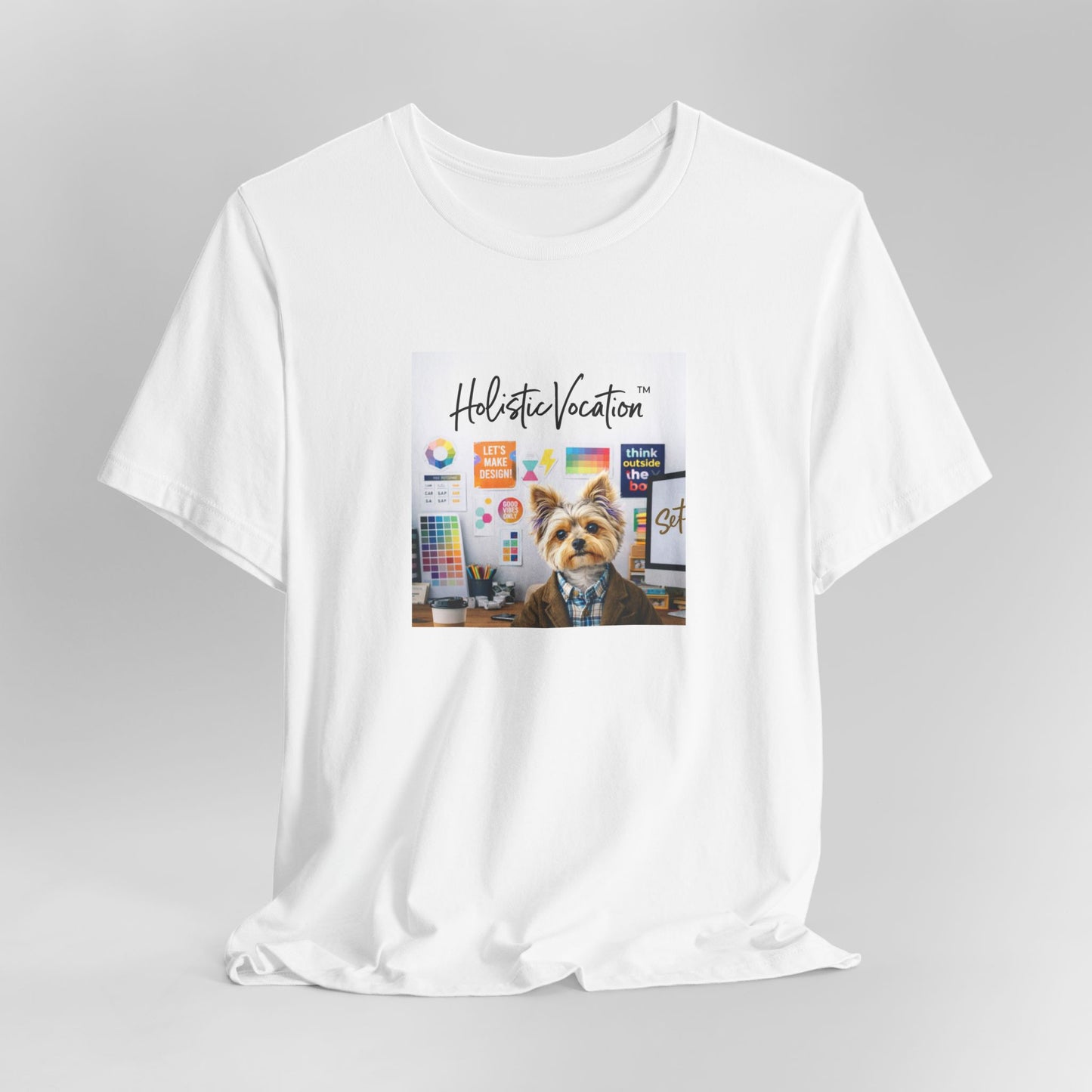 Honor your vocation Yoga Dog T-Shirt – Cute Office Pup Graphic Tee