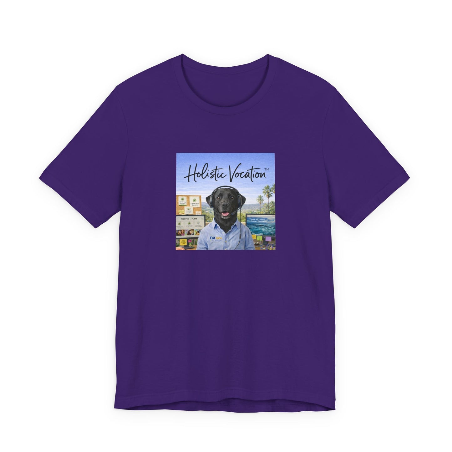 Holistic Vocation T-Shirt — Black Labrador Beach Portrait Tee