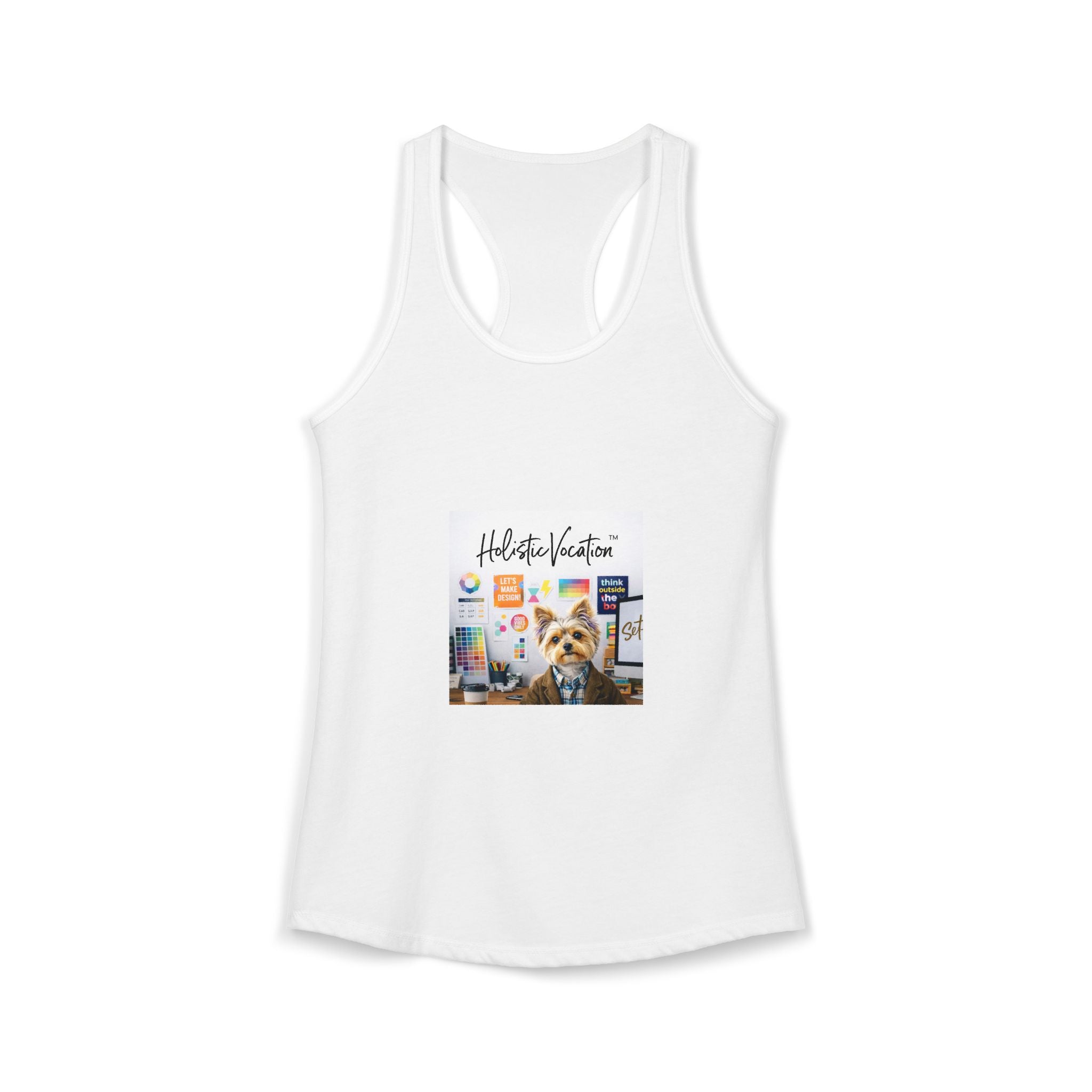 Honor your vocation Beach Dog Graphic Women's Ideal Racerback Tank