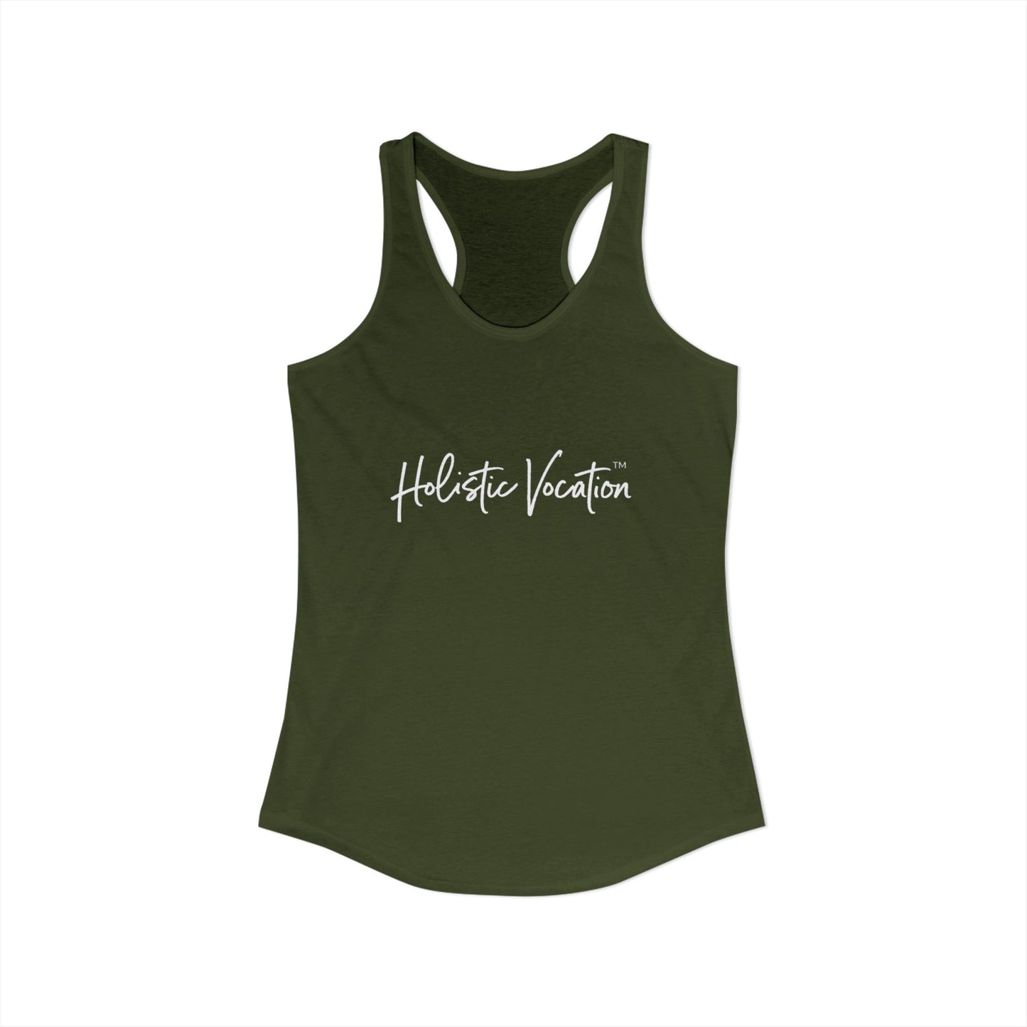 Women's Ideal Racerback Tank - White Design