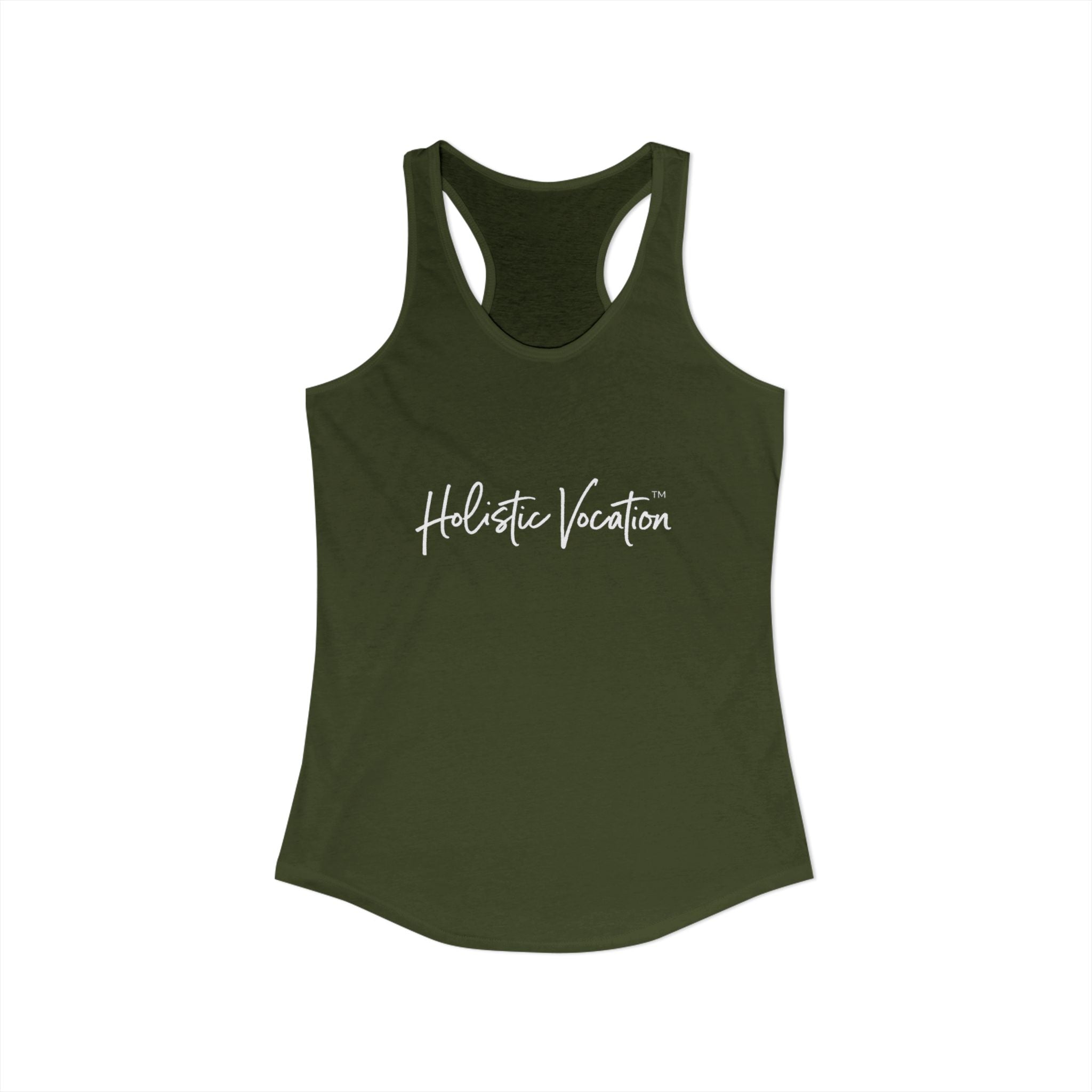 Women's Ideal Racerback Tank - White Design