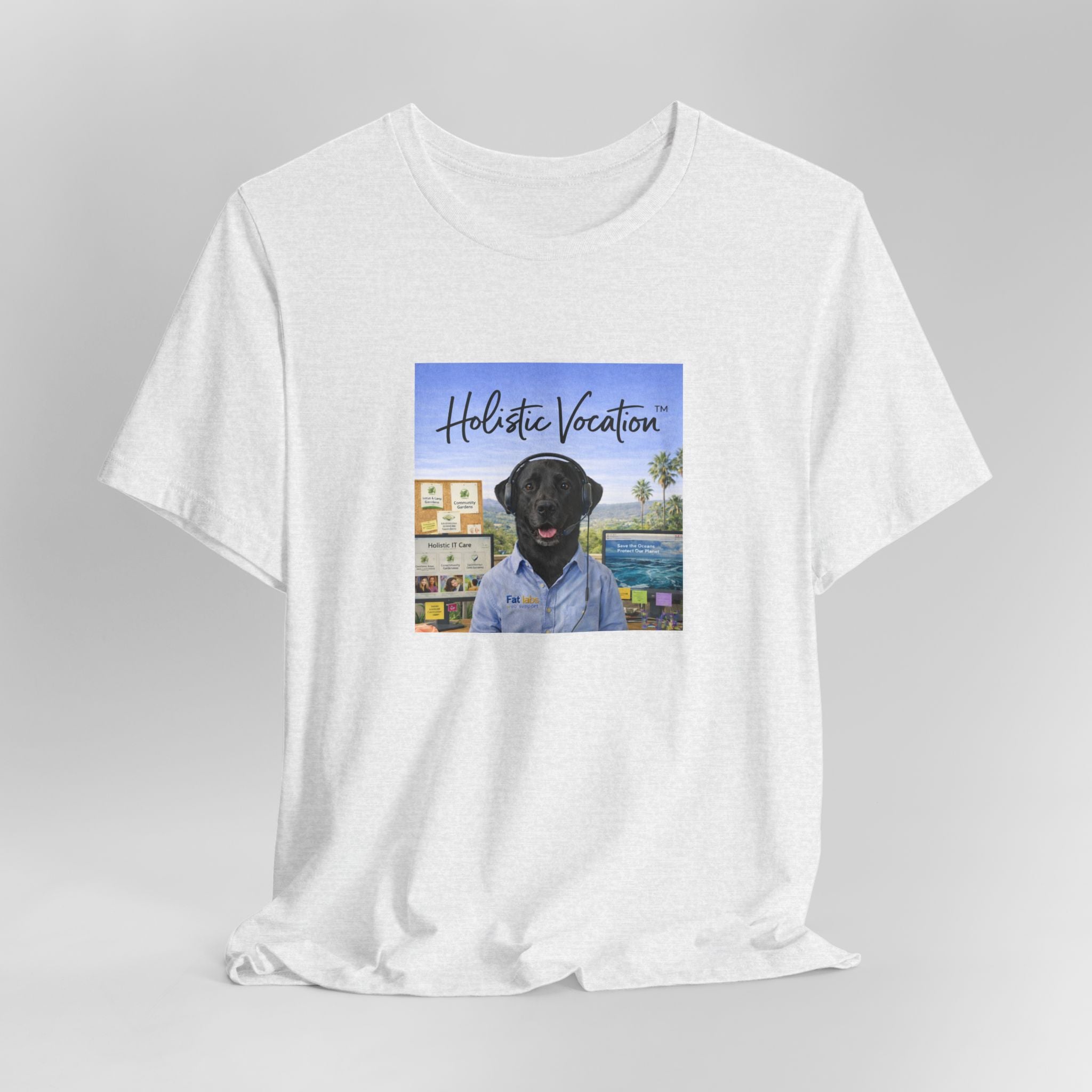 Holistic Vocation T-Shirt — Black Labrador Beach Portrait Tee