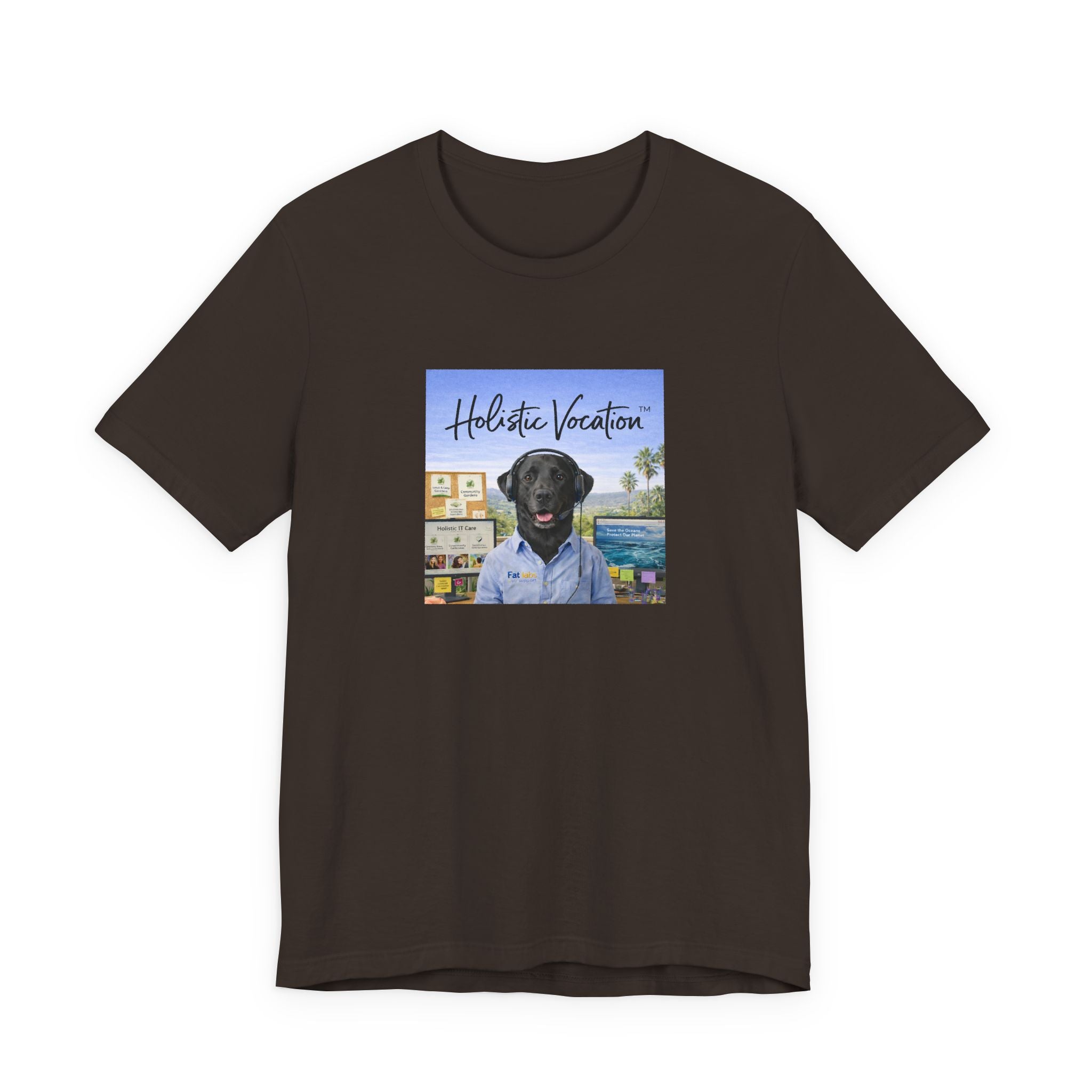 Holistic Vocation T-Shirt — Black Labrador Beach Portrait Tee