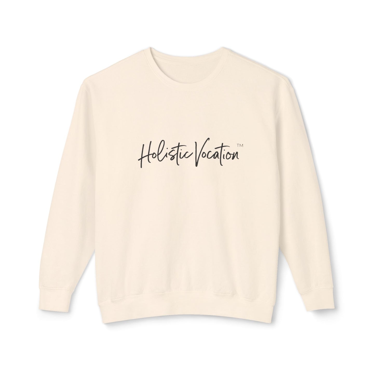 Crewneck Sweatshirt — 'Holistic Vocation' Front + 'got purpose?' Back Minimal Motivational Pullover