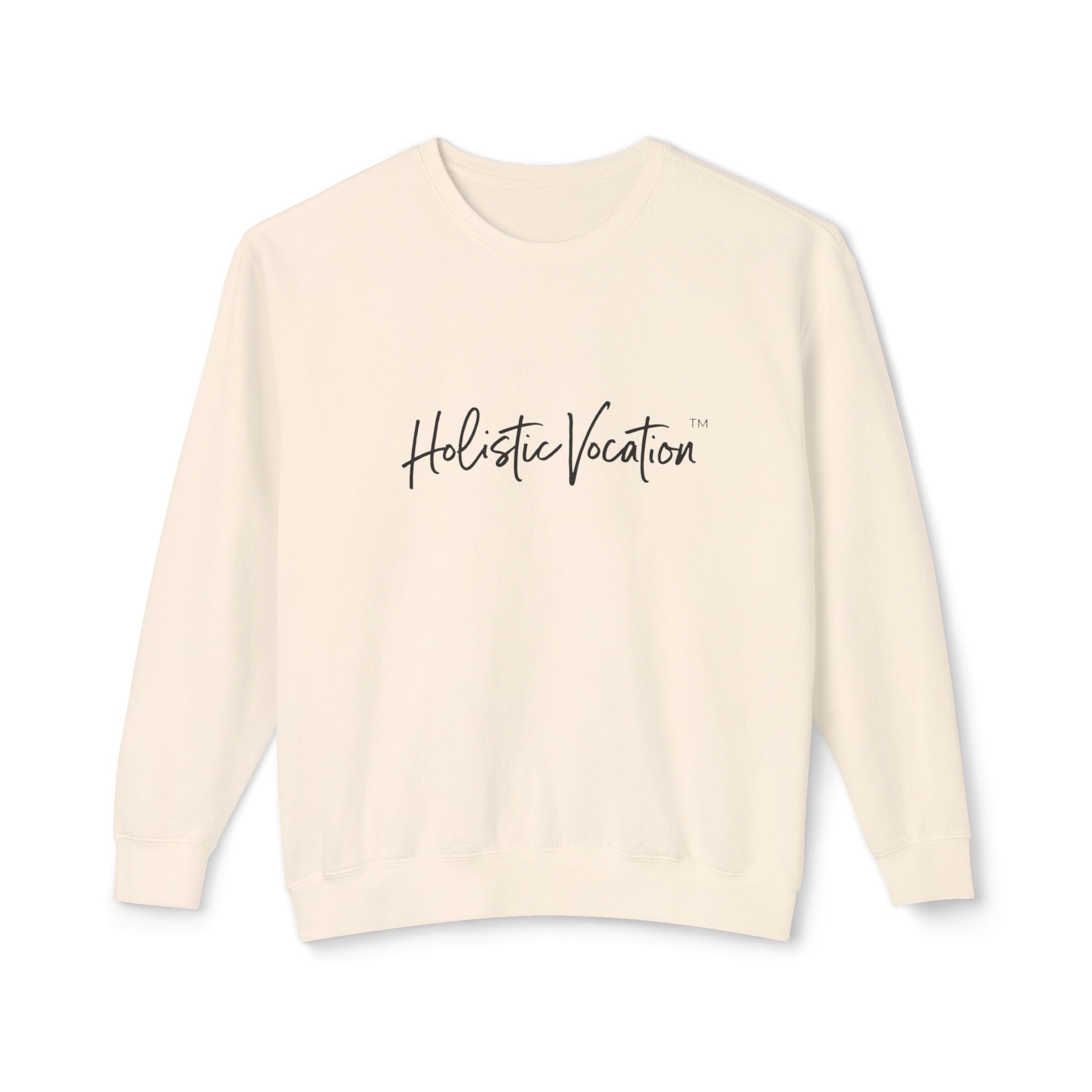 Crewneck Sweatshirt — 'Holistic Vocation' Front + 'got purpose?' Back Minimal Motivational Pullover