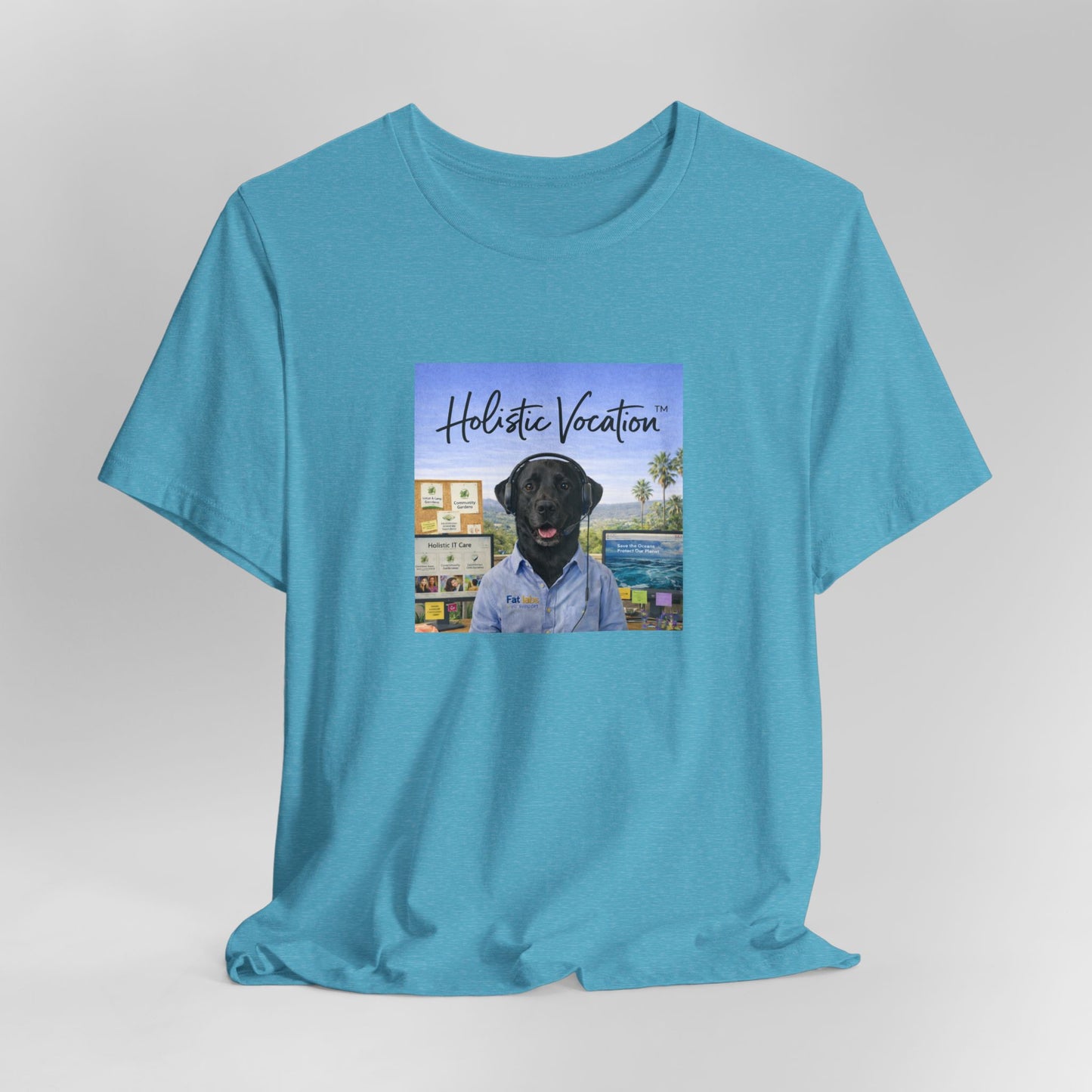 Holistic Vocation T-Shirt — Black Labrador Beach Portrait Tee