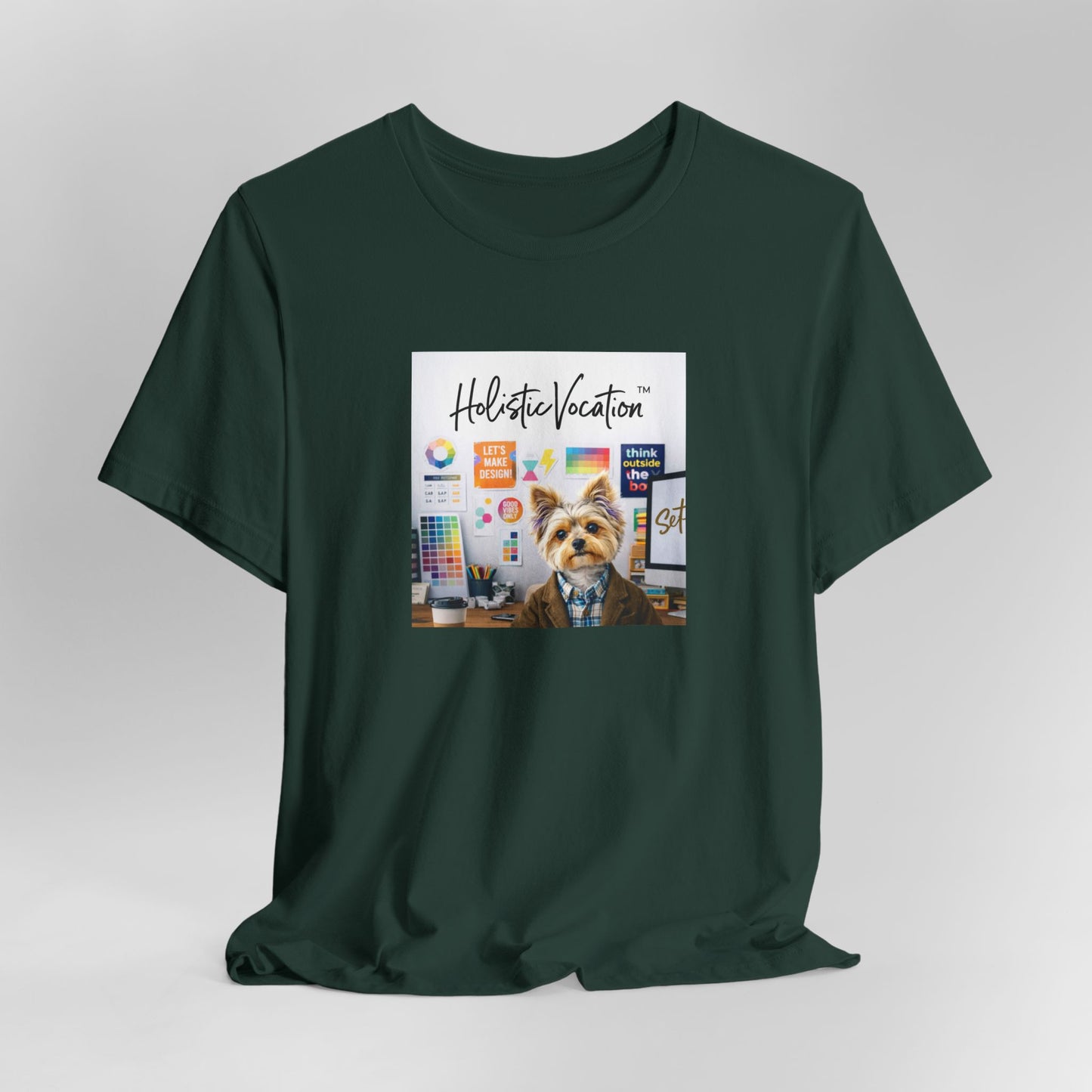 Honor your vocation Yoga Dog T-Shirt – Cute Office Pup Graphic Tee