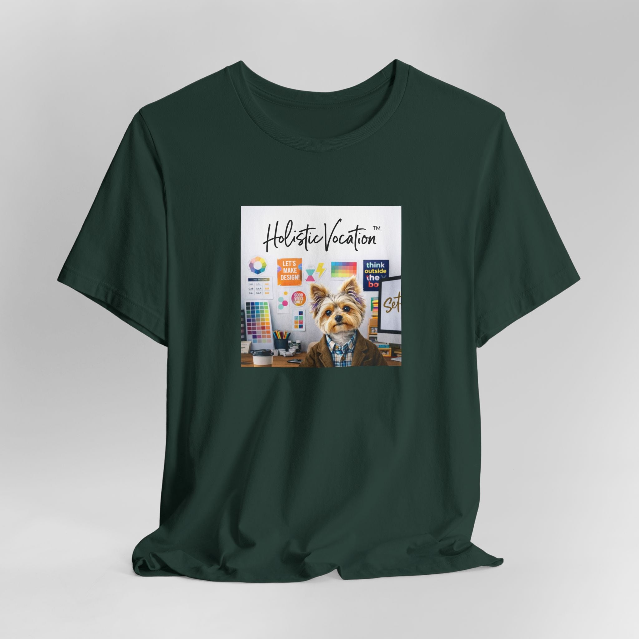 Honor your vocation Yoga Dog T-Shirt – Cute Office Pup Graphic Tee