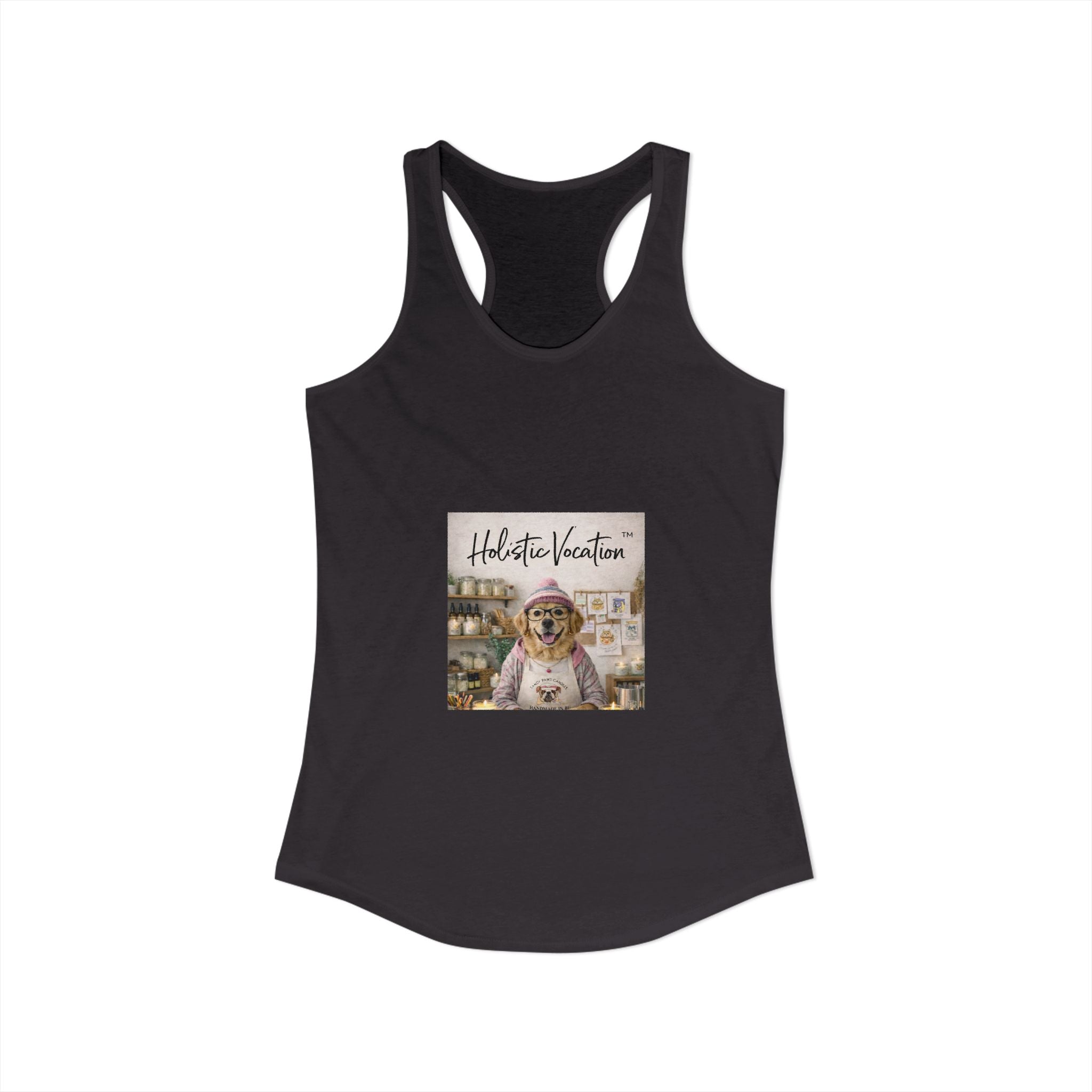 Honor your vocation Cute Puppy Baker Graphic Women's Ideal Racerback Tank