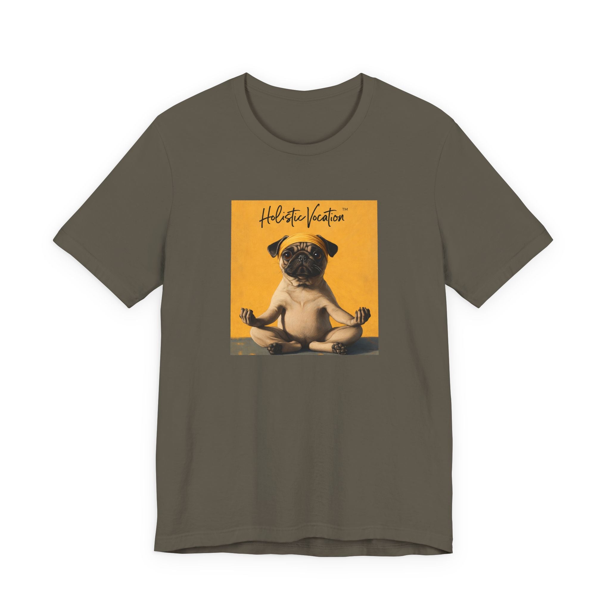Honor your vocation Pug Meditation Tee - "Holistic Vocation" Graphic T-Shirt