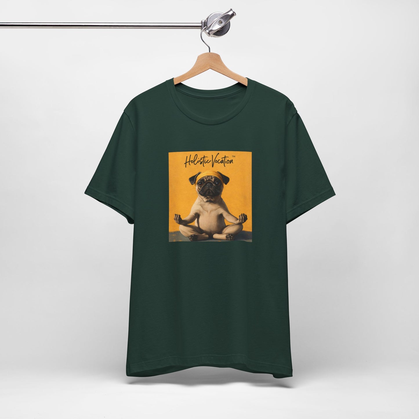 Honor your vocation Pug Meditation Tee - "Holistic Vocation" Graphic T-Shirt